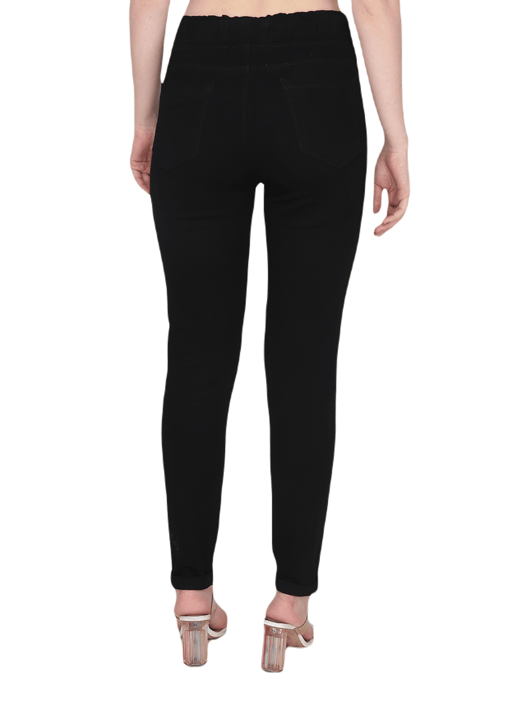 Albion By CnM Women Stretchable Black Denim Jegging