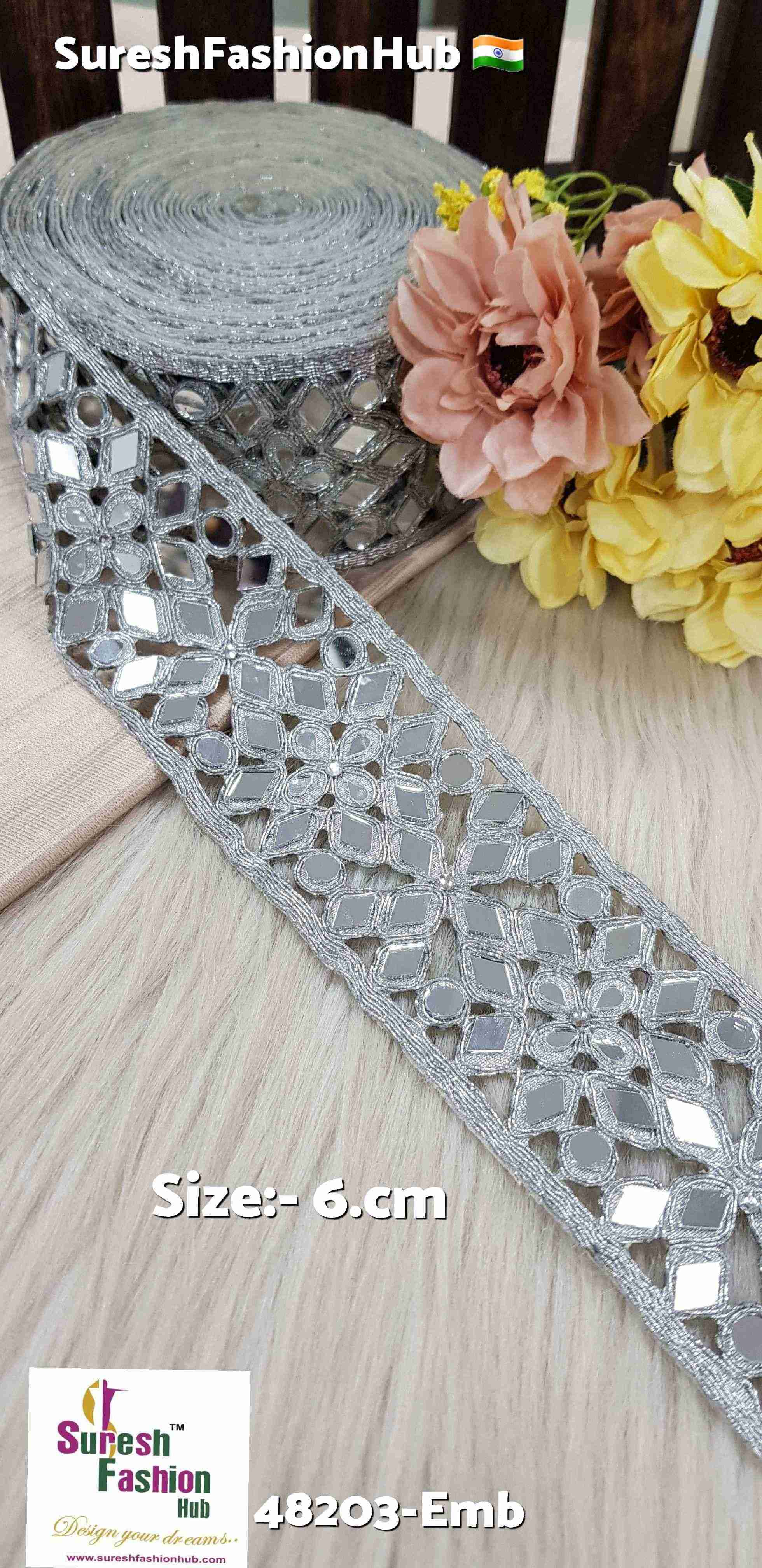 Silver Bloom Mirror Lace