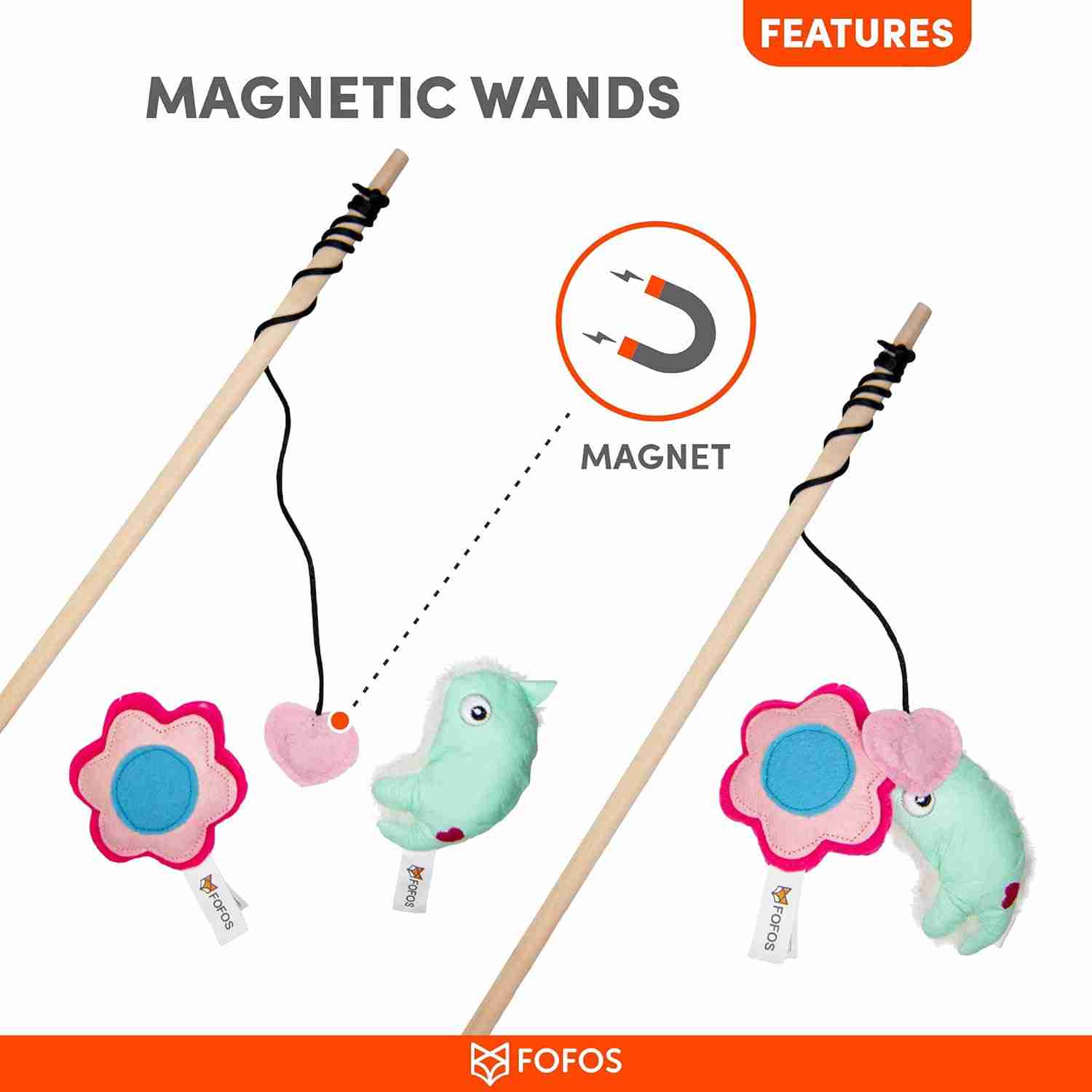 Barkbutler Fofos Magn Cat Garden Teaser Toy