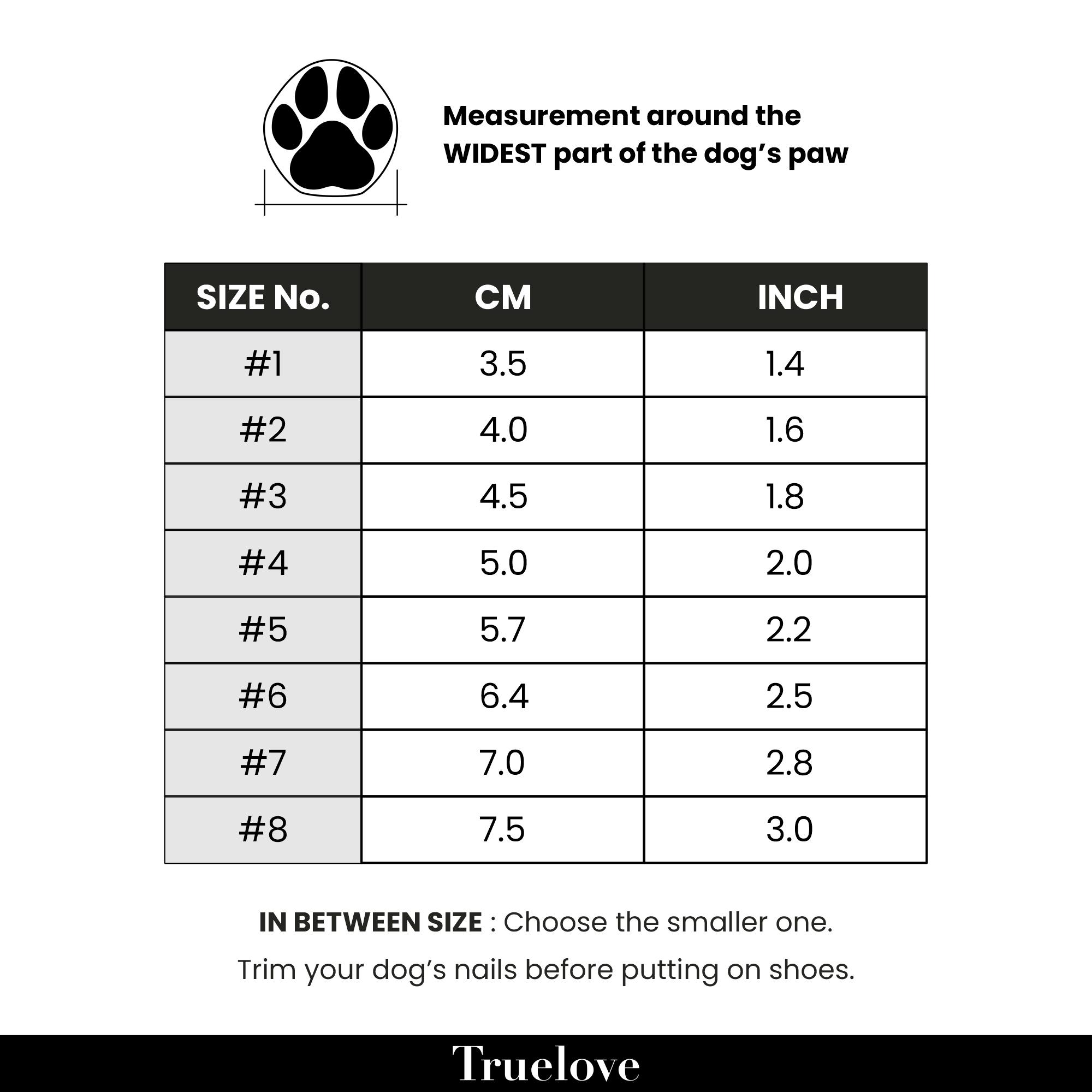 Truelove Waterproof Boots for Dogs, Black