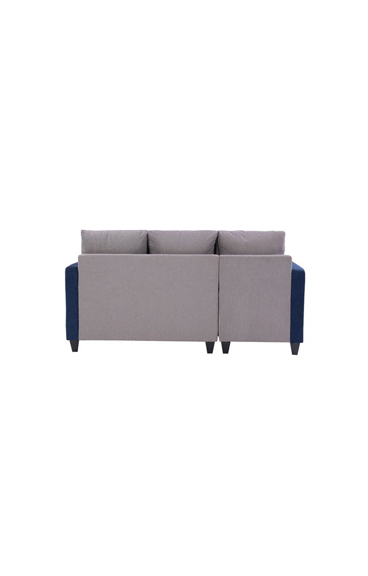 neudot Saya RHS Sectional Sofa for Living Room |4 Person Sofa| Premium Fabric with Cushioned Armrest | 12 Months Warranty| Solid Wood Frame| 4 Seater in Saya Duo Blue Color DIY(Do-It-Yourself)