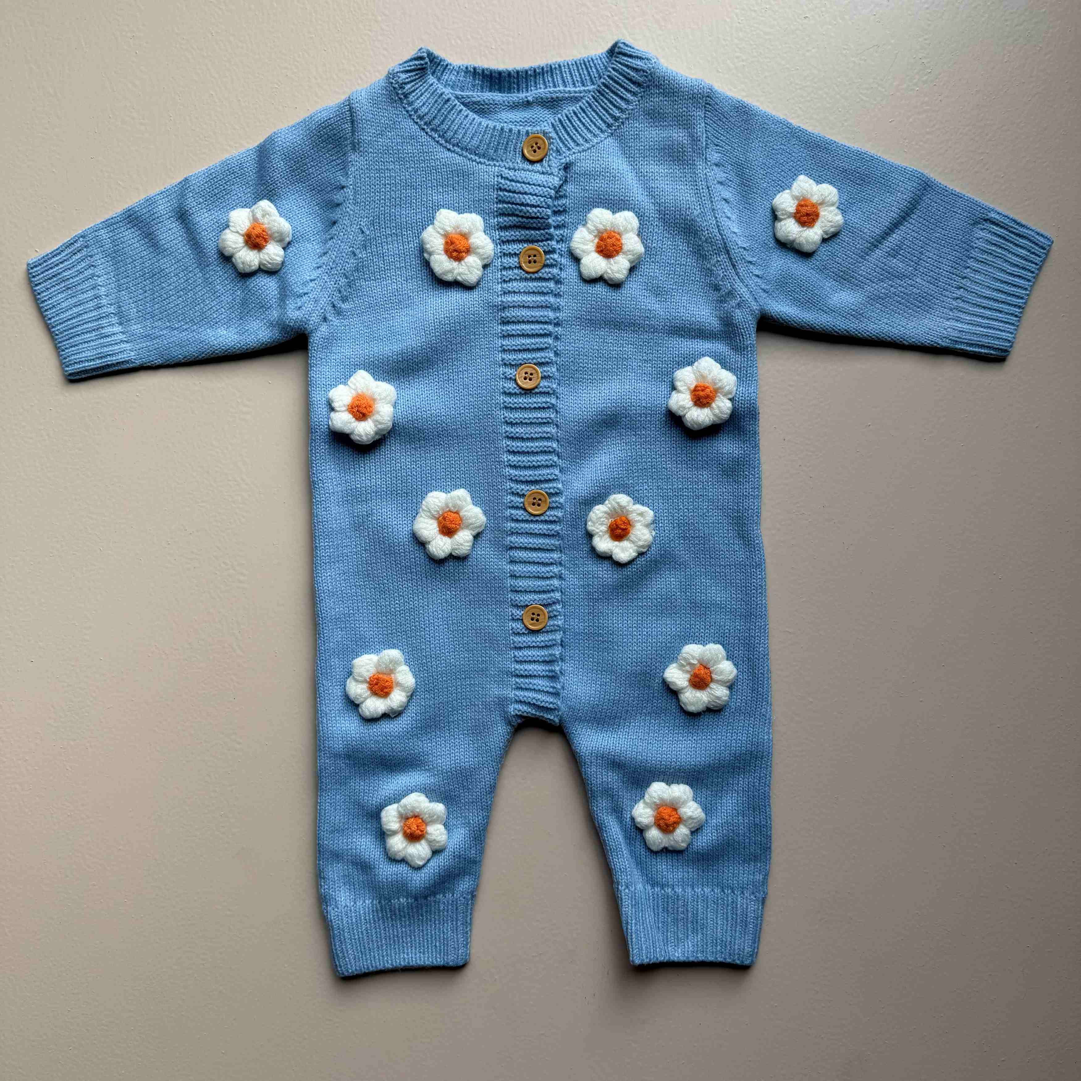 SoftSky Floral Knit Romper