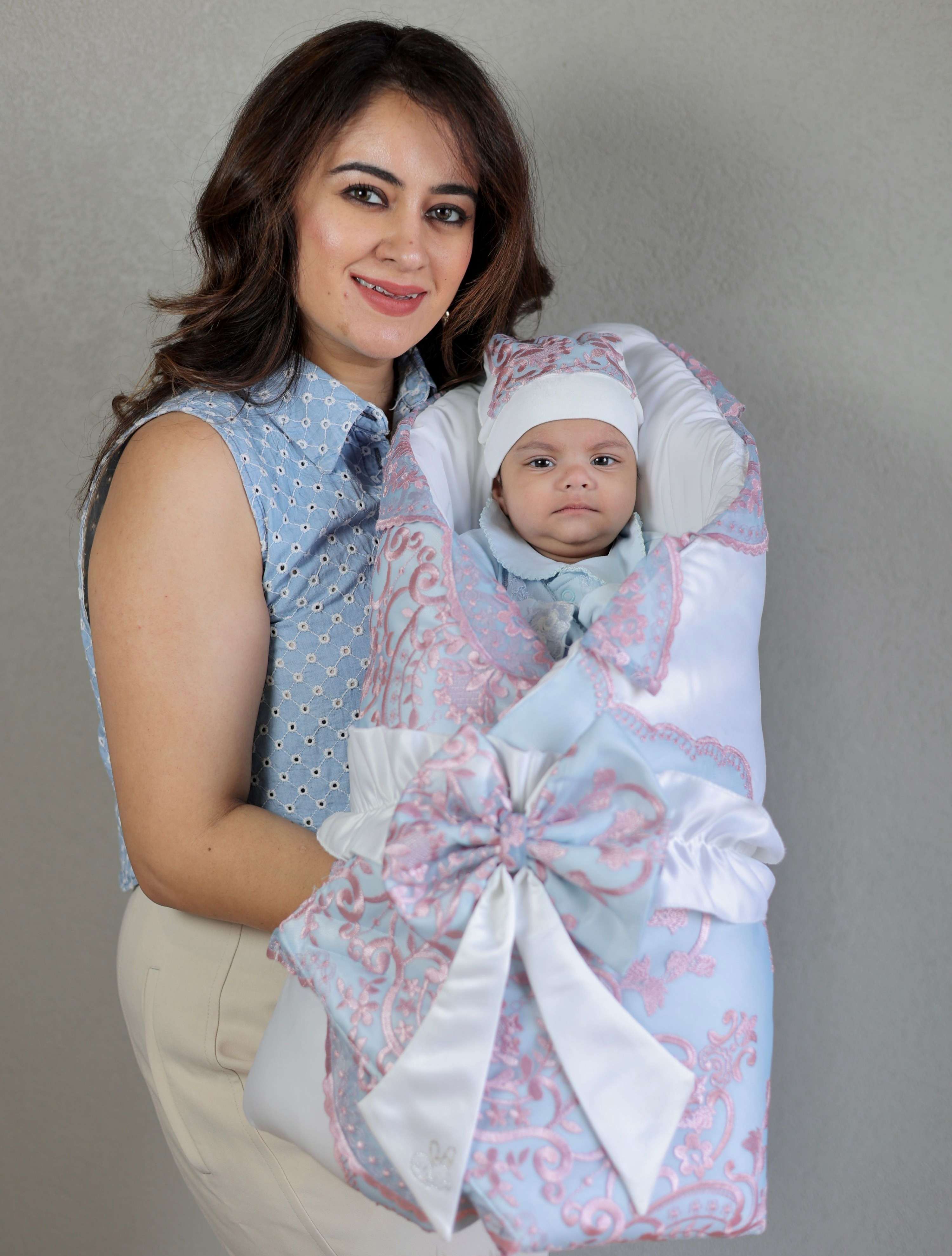 Sky and Rose Wrap