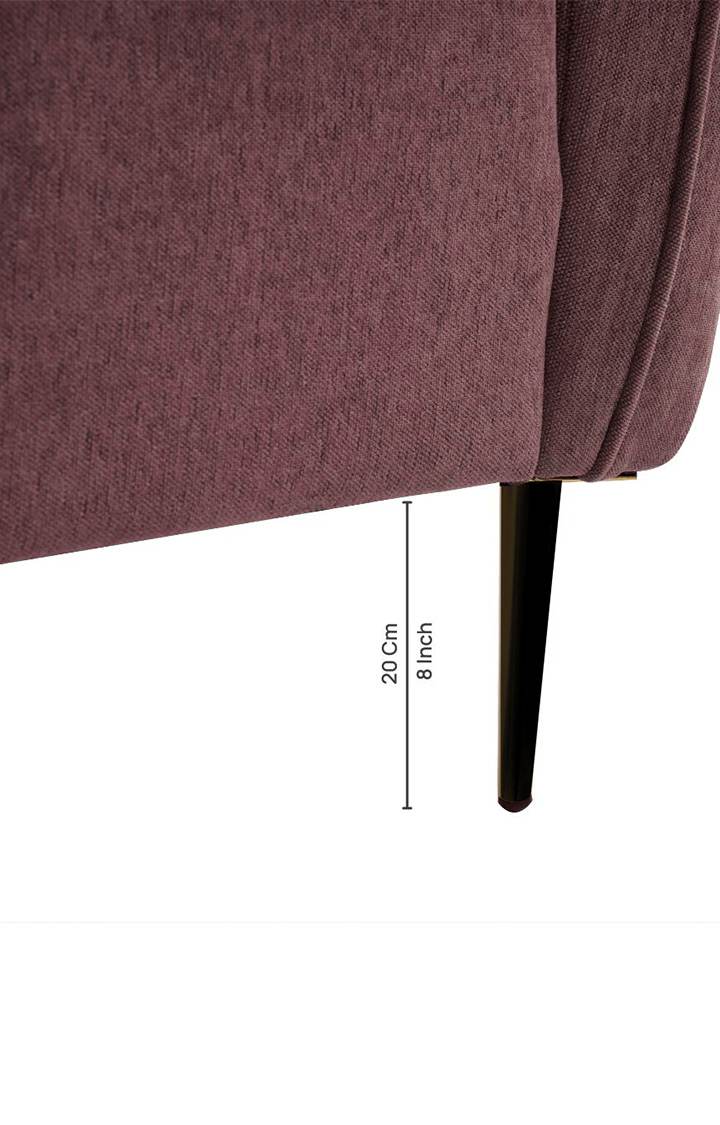 neudot Diva RHS Sofa Chaise Lounger with Black Legs for Living Room|Bedroom|2 Person Sofa|Diwan|Premium Fabric | Solid Wood Frame|2 Seater (Colour : Ceramic Pink (DIY))