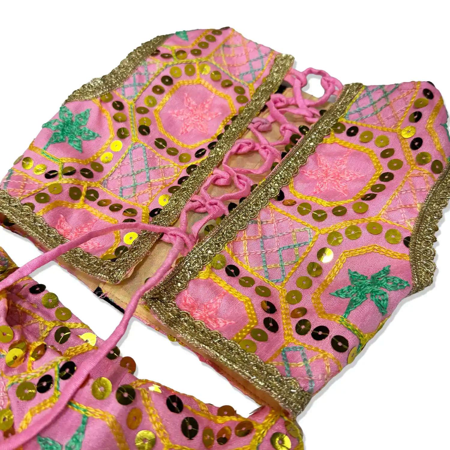 PawsIndia Traditional Desi Diva – Lehenga Choli Set For Cat, Pink