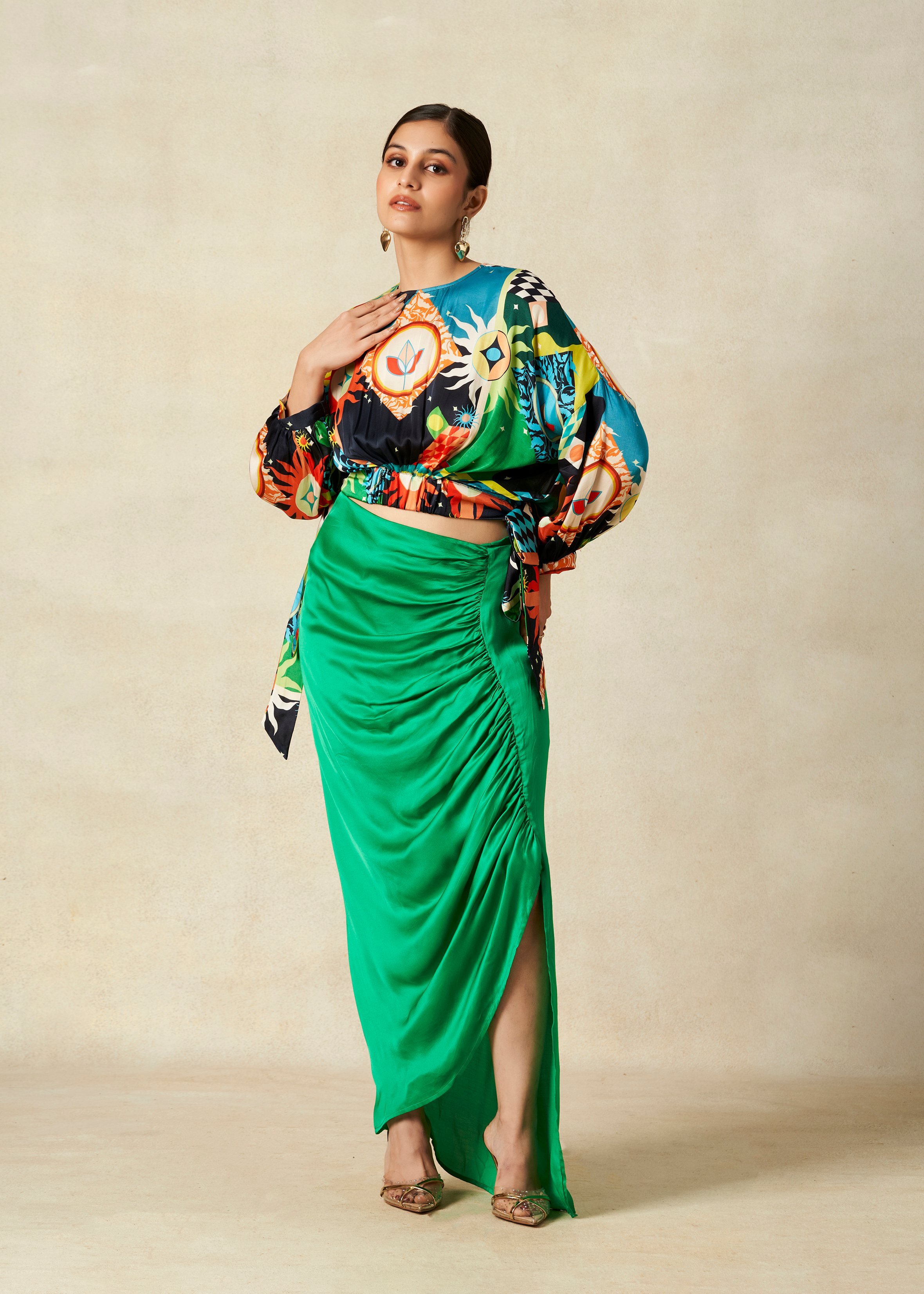 Printed Bluzon Top
