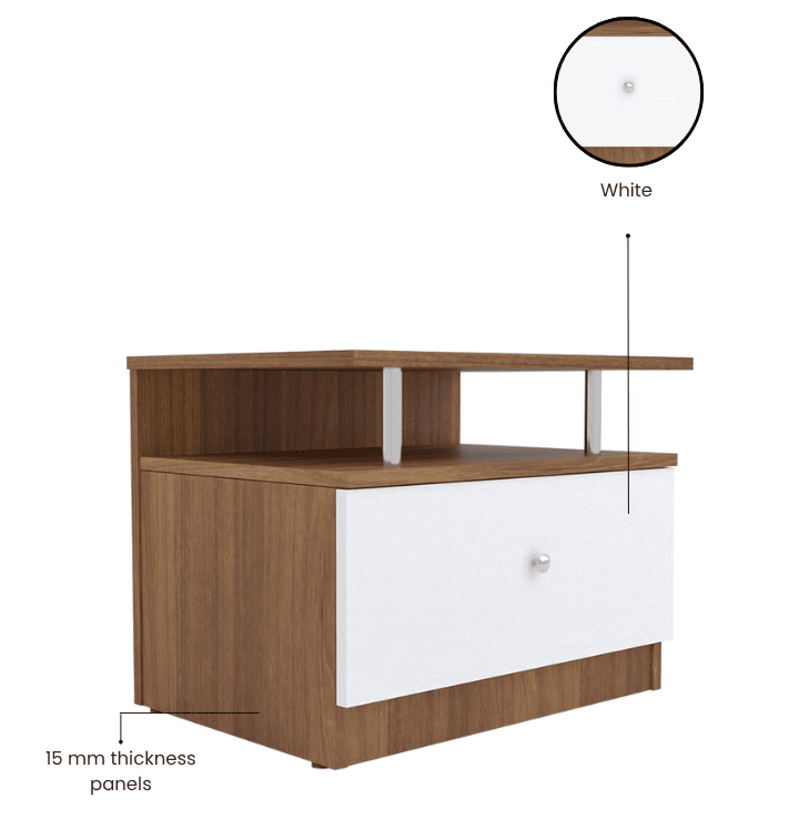 Pico Bedside Table - Leon Teak (DIY)