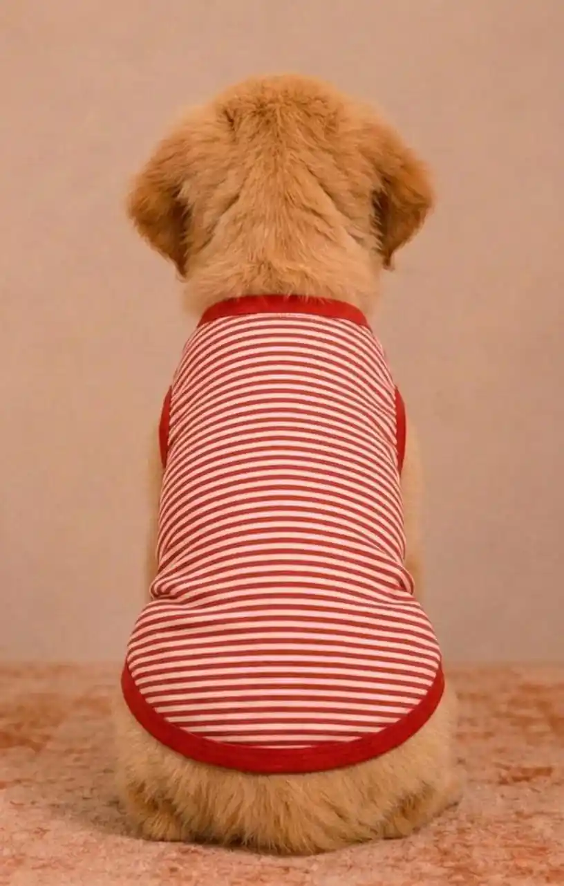 Pawsh Pet Red Stripe Pet Tshirt for Dogs