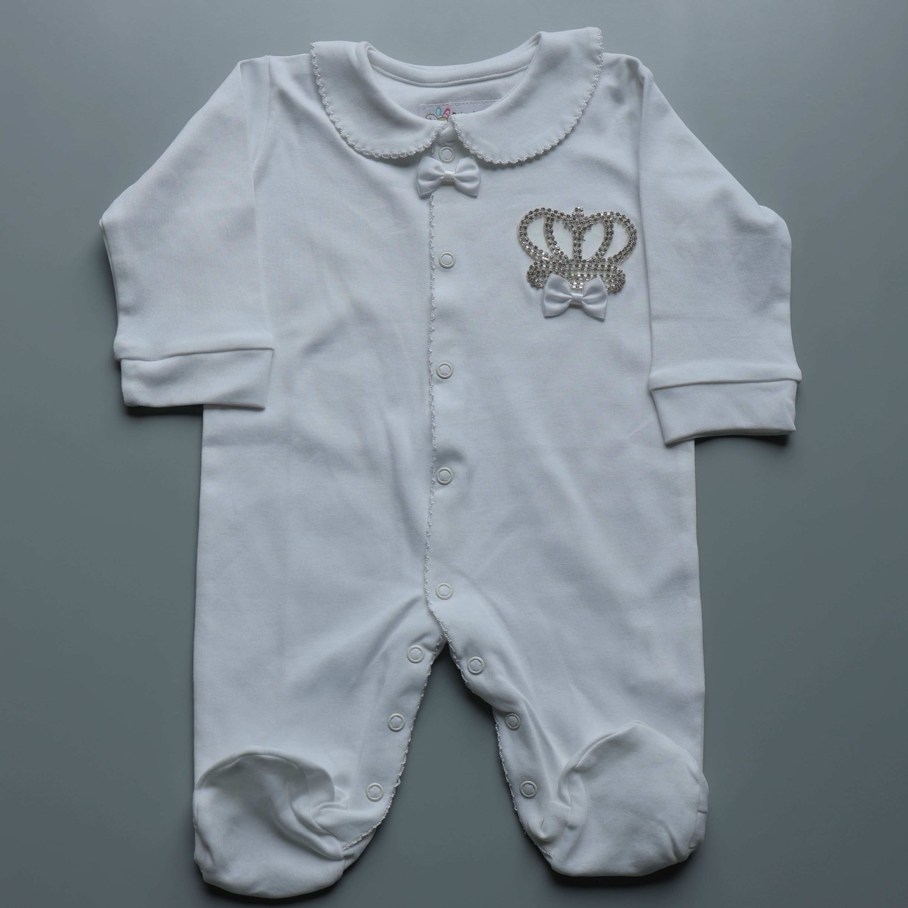 Feather Crown Romper Set