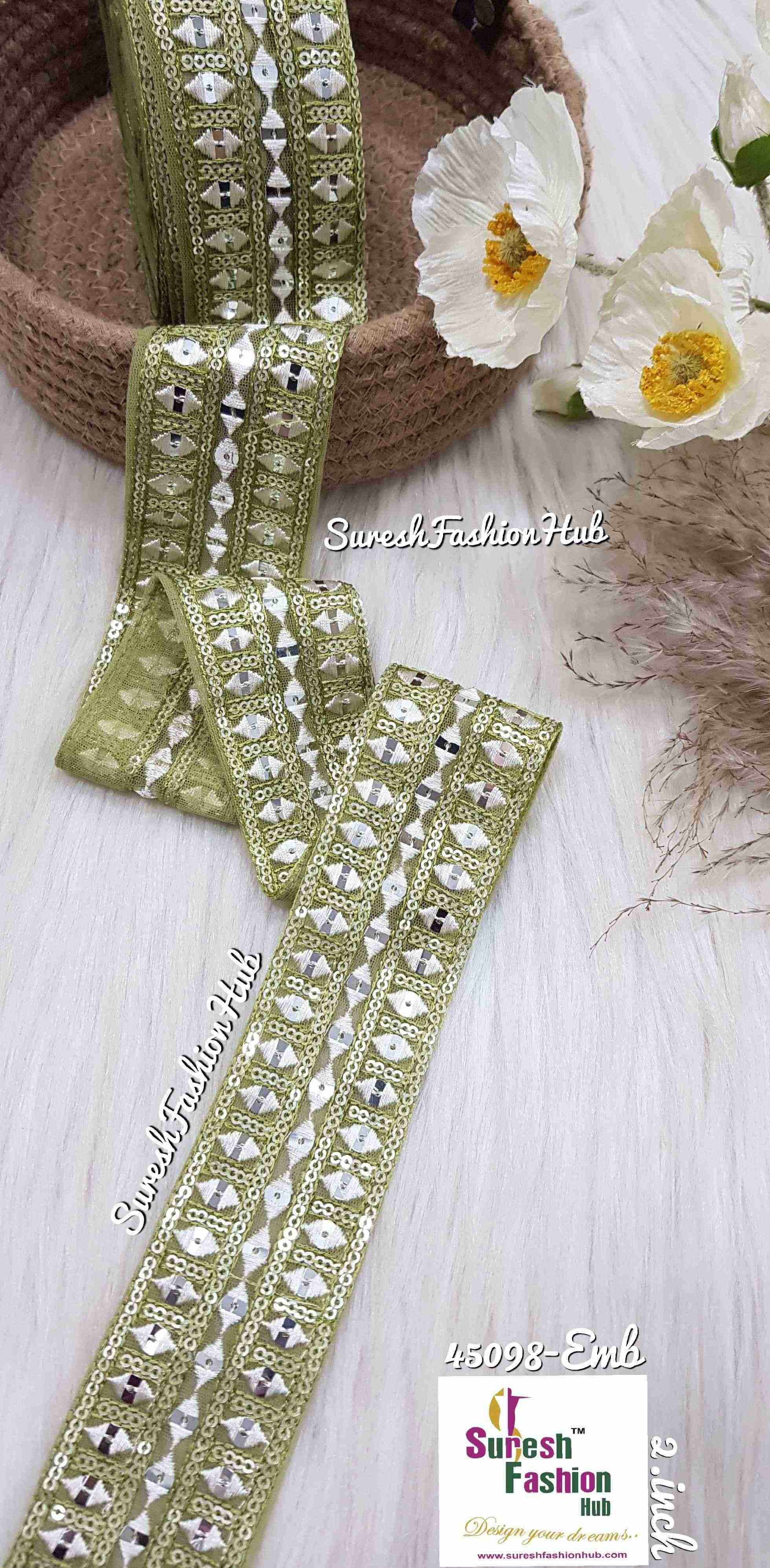Whispering Threaded Elegance Mendhi Green