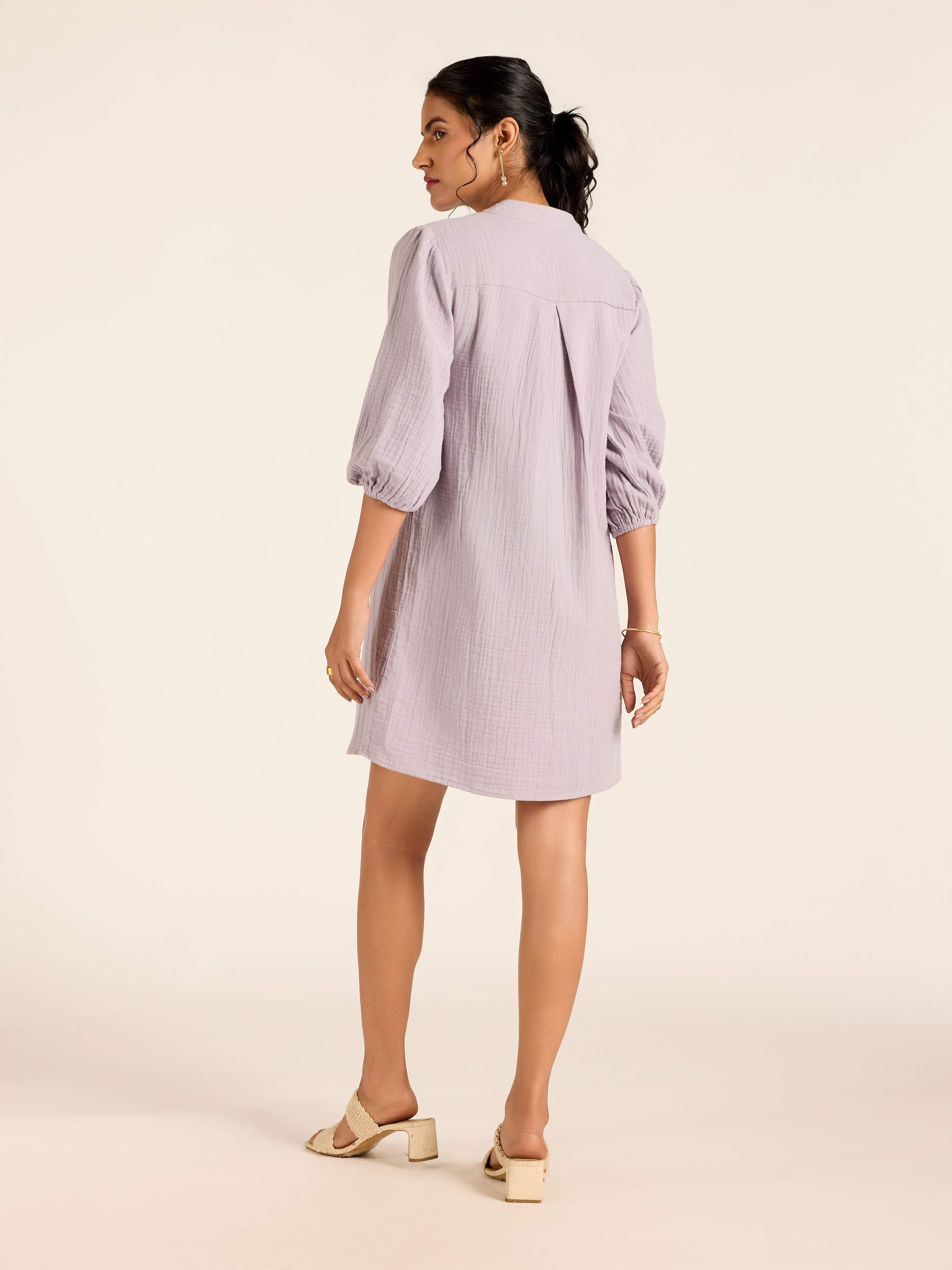 PURPLE MARGO SHORT DRESS