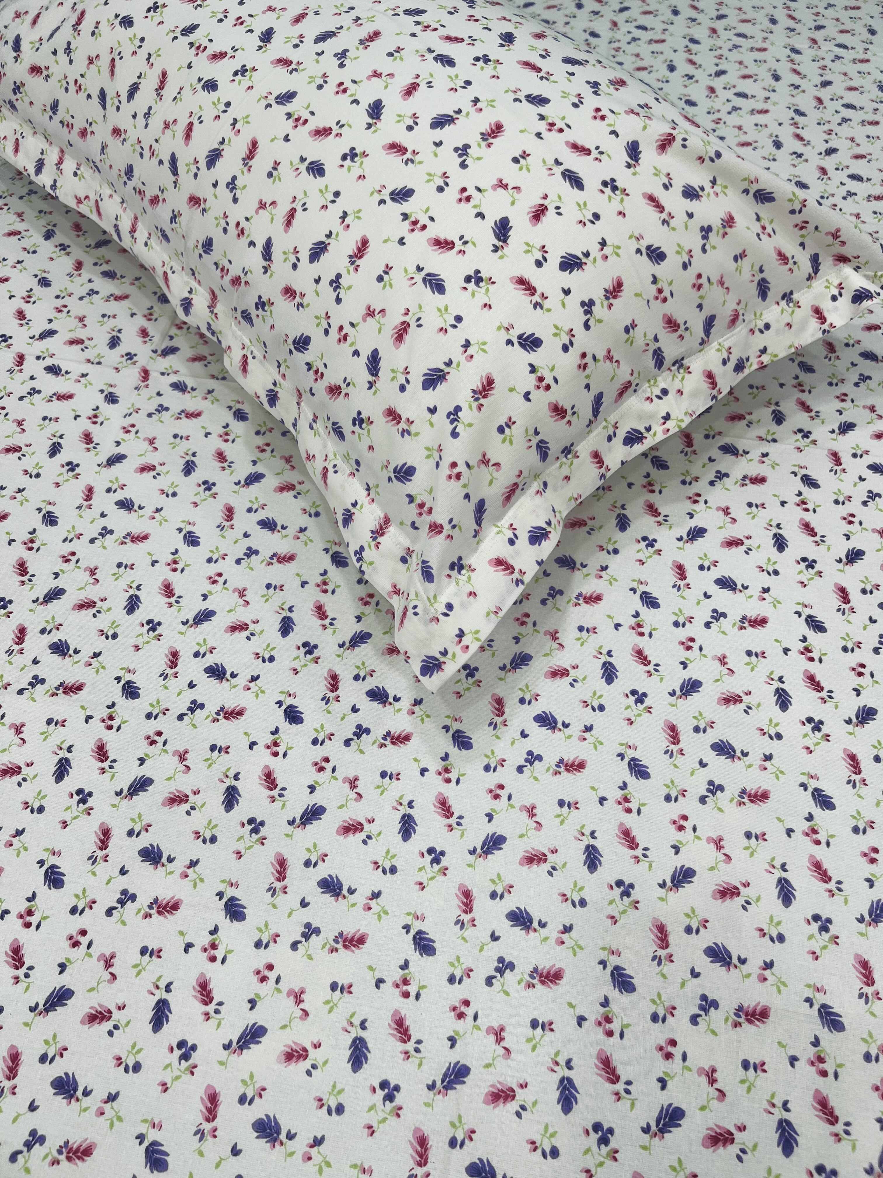 Boria Bistar | Boria Bistar Pure Cotton Printed Bedsheet with Pillow Cover|3