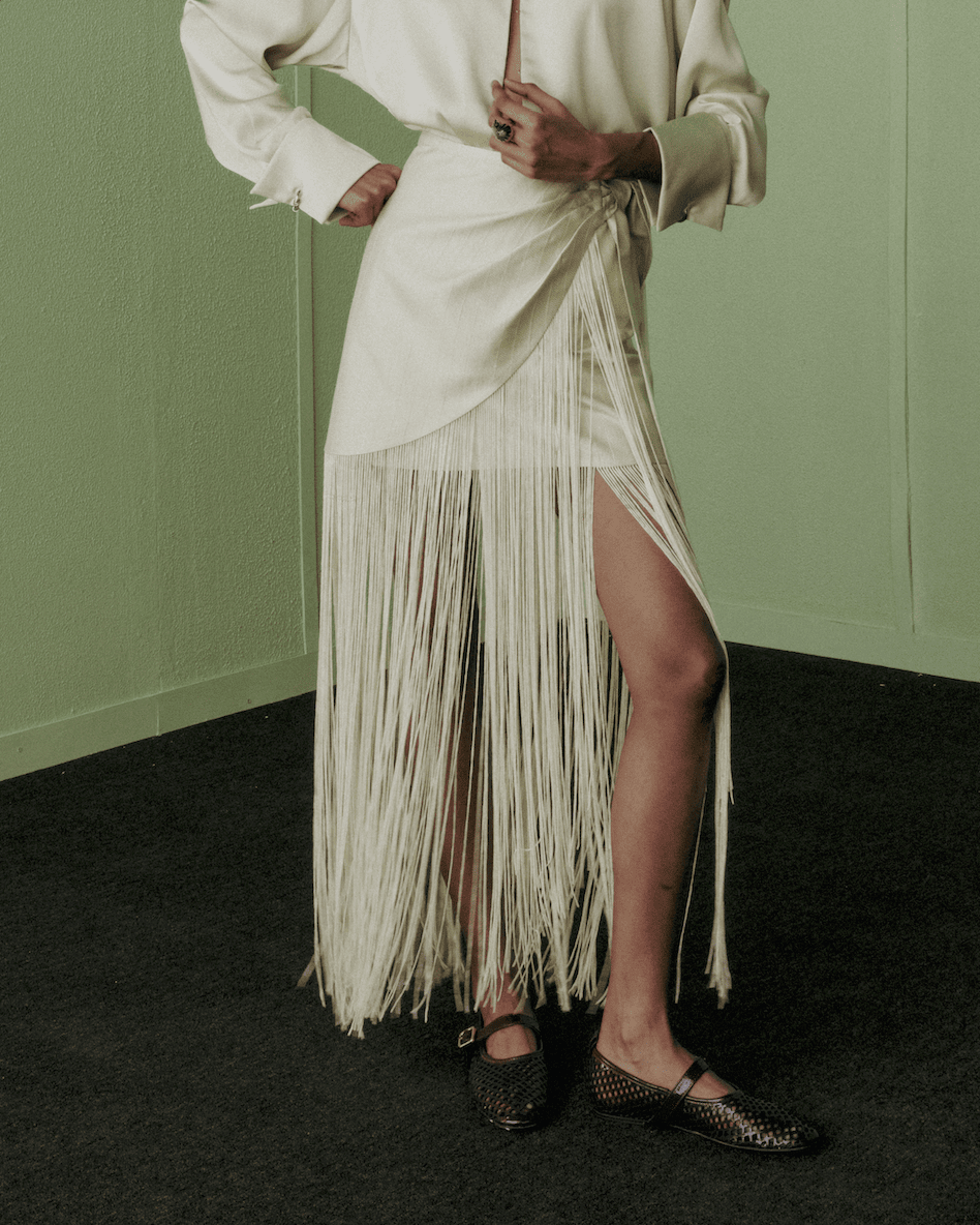 Fringe Detail Skirt