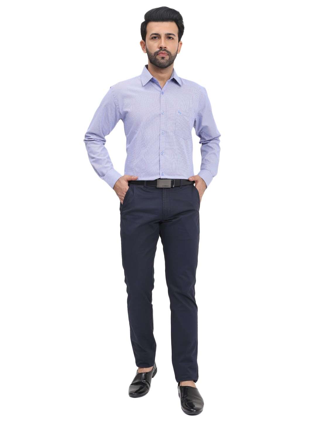 D'cot by Donear Men's Blue Polycotton Formal Shirts
