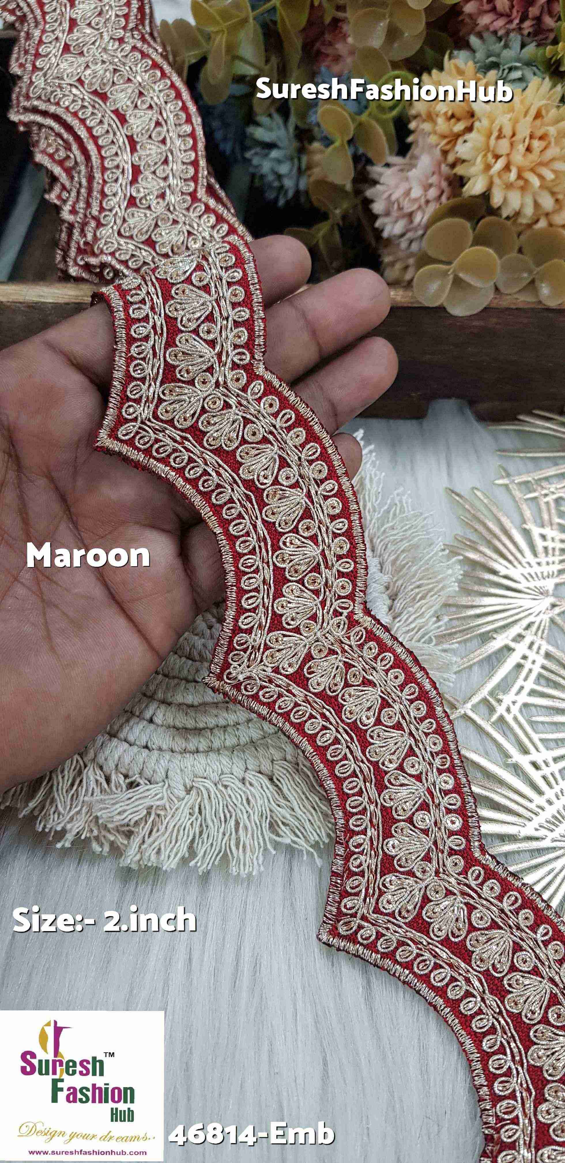 * Glitter pearl jhalar lace * Machine-made cutwork lace * Pearl and glitter dori lace * Zari lace for ethnic fashion * Decorative jhalar lace with cutwork design * Pearl glitter jhalar lace * Machine-made floral leaves lace * Pearl and glitter dori lace * Zari floral border lace * Decorative jhalar lace with floral des