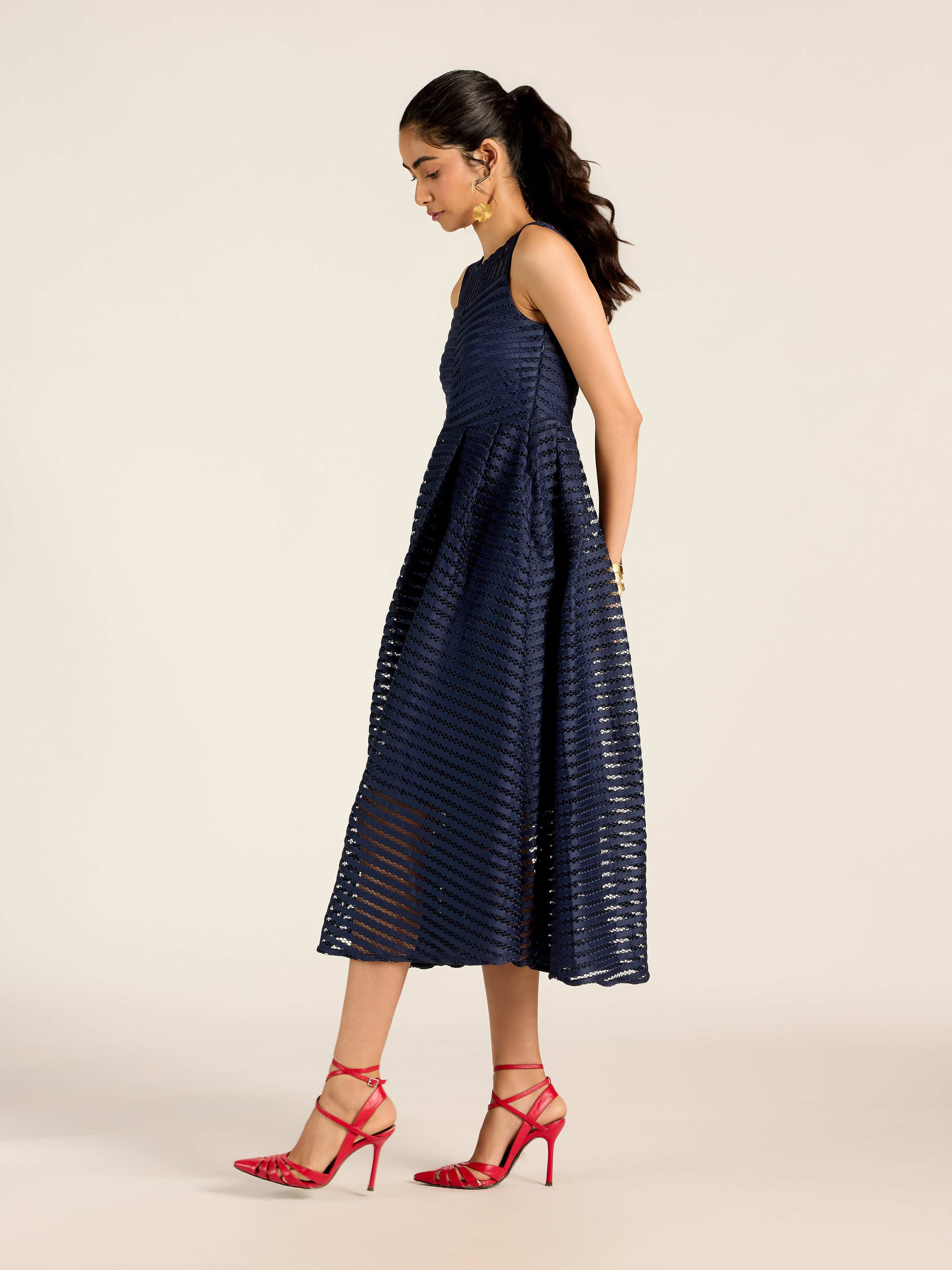 Navy Lina Long Dress