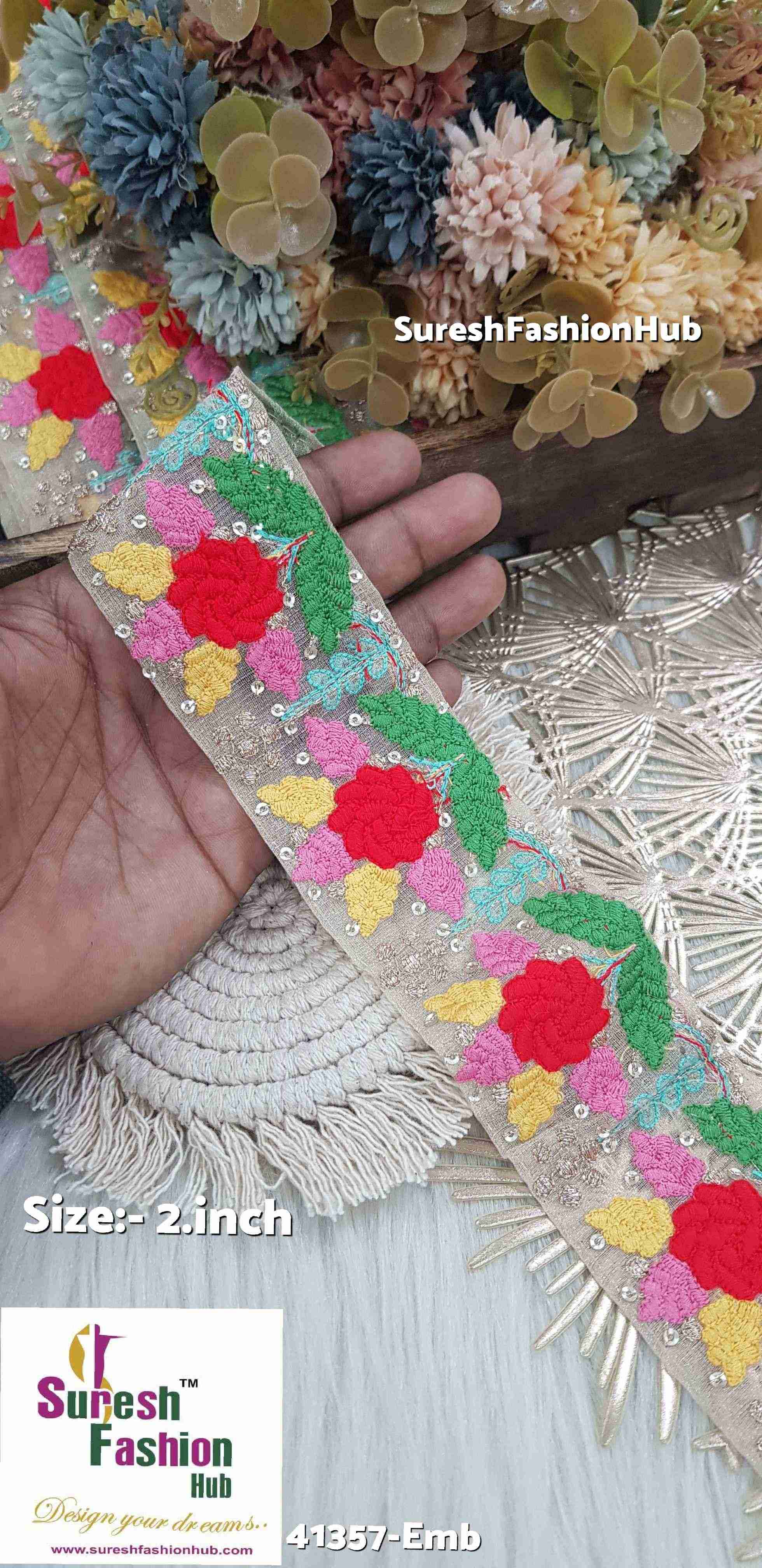Organza Multi-Color Embroidery Lace