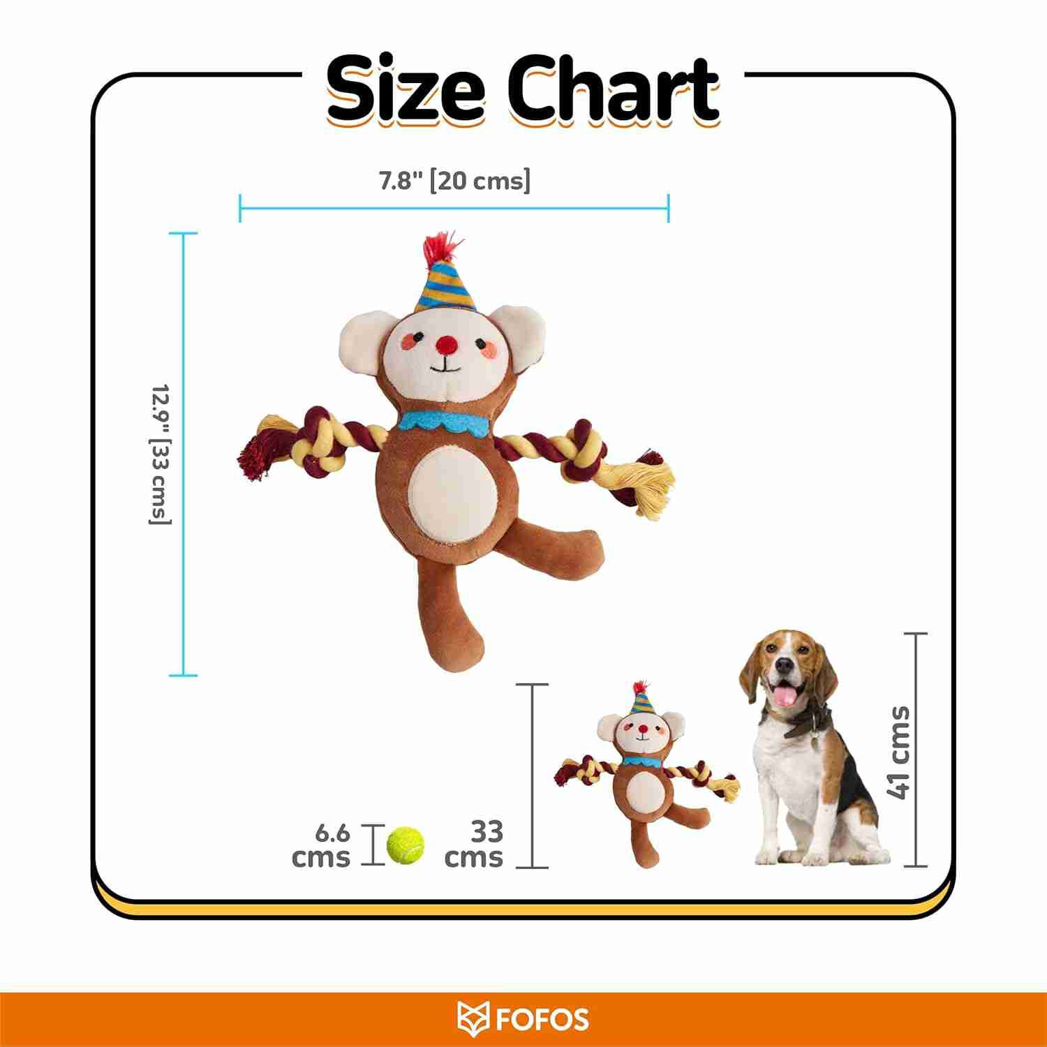 Fofos Fluffy Puppy Toy Monkey