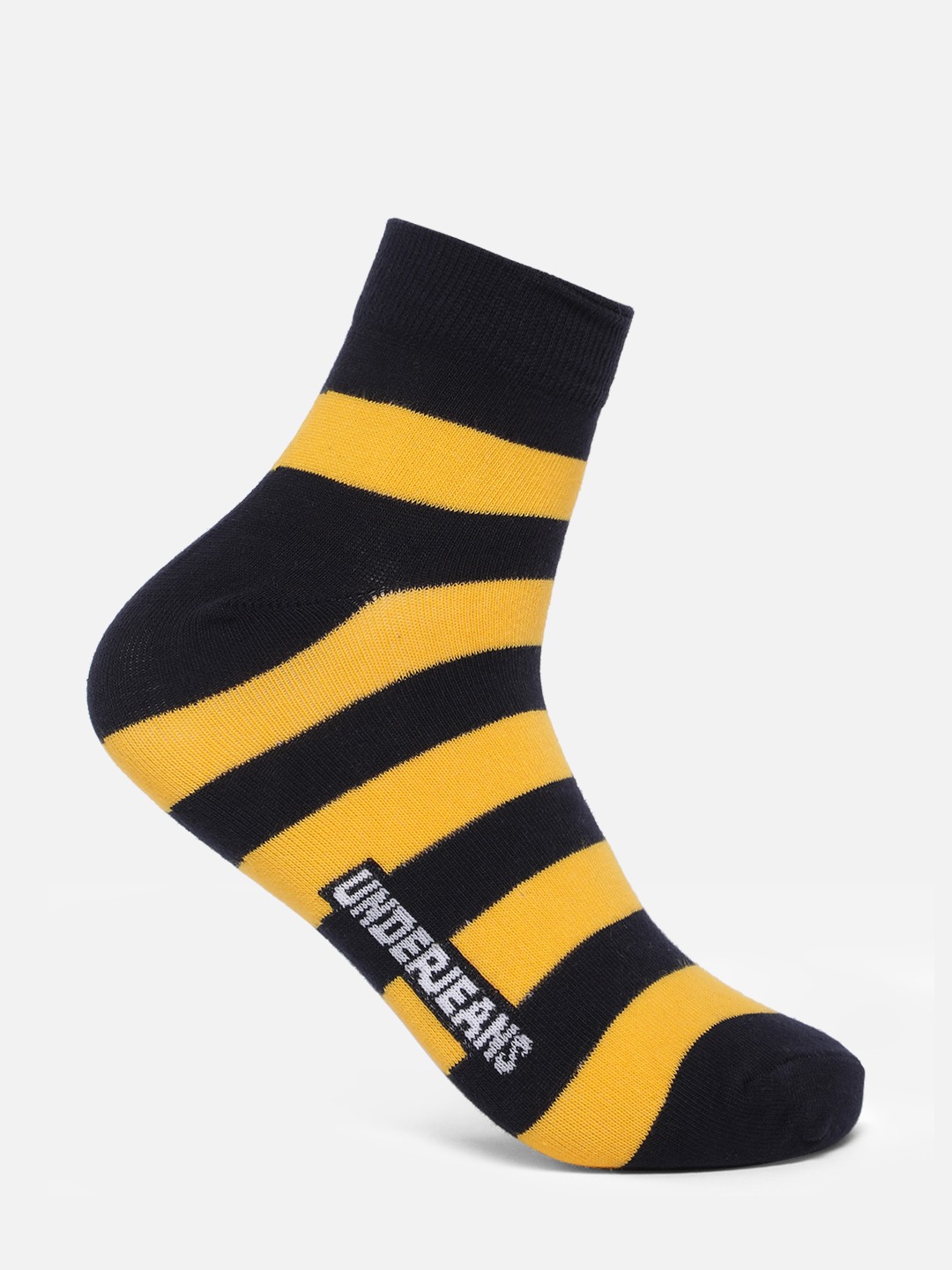 Underjeans Men Assorted Ankle length (Non terry) Socks Pack of 2