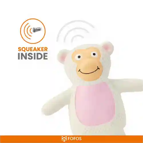 Barkbutler Fofos Latex Monkey Squeaky Toy for Dogs (Grey)