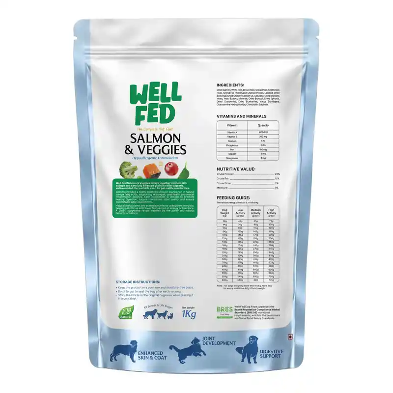 Well Fed Beneficial Grain Chicken and Veggies Dry Food for Dogs
