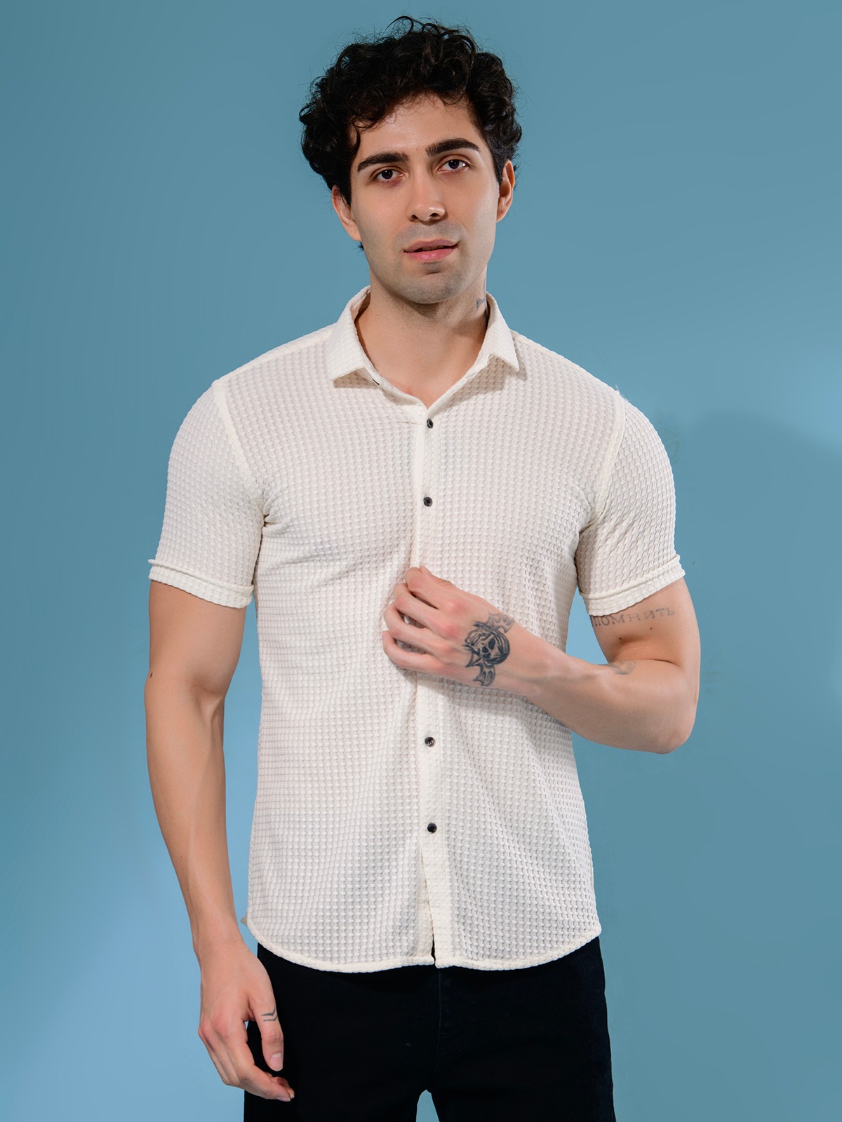 ALBION MENS NEW GARAGE 4 (CREAM) SHIRT