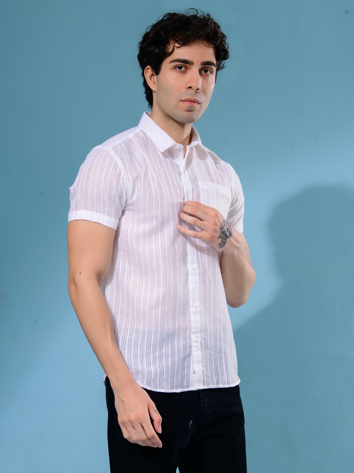 ALBION MENS MOF WHITE SHIRT