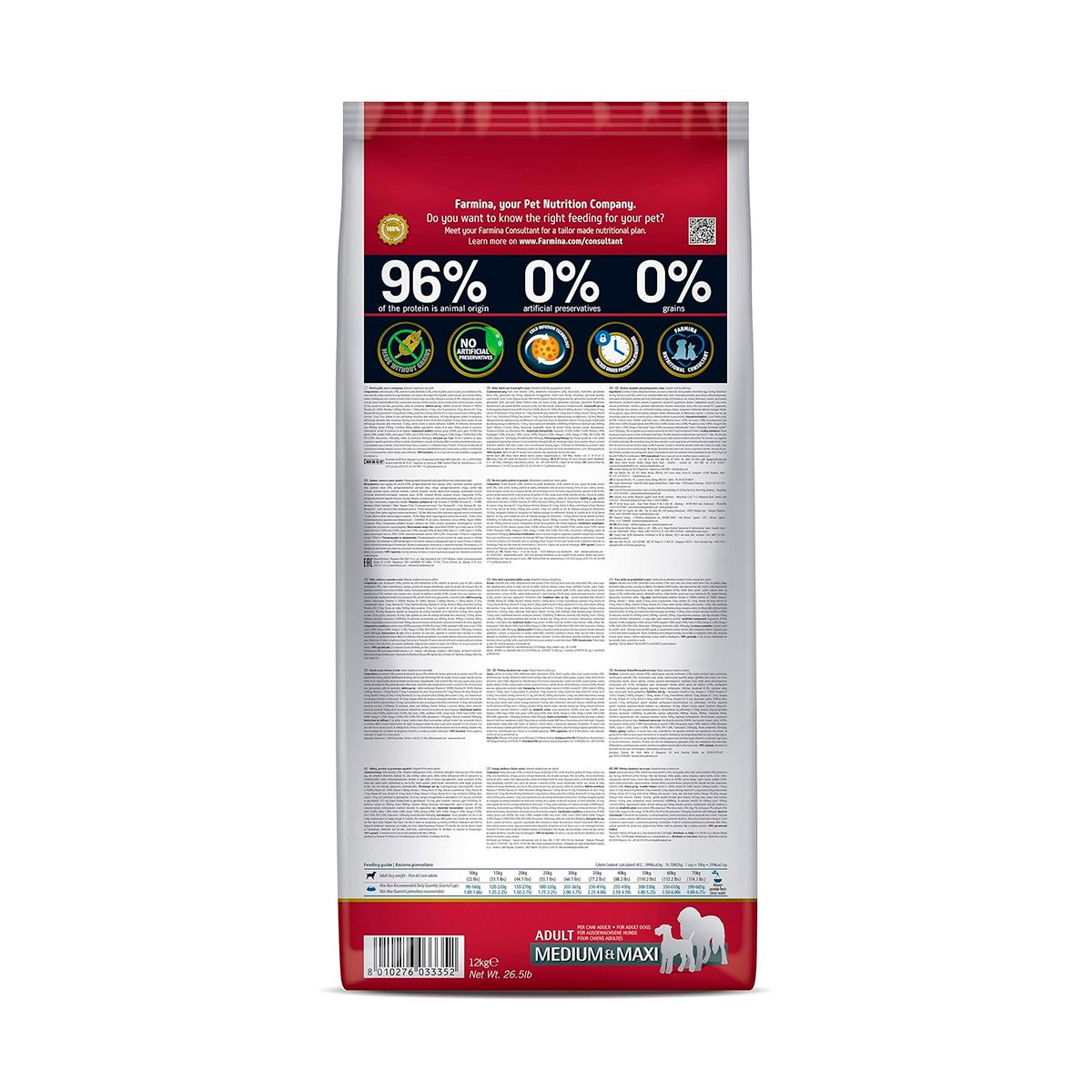 Farmina N&D Grain Free Pumpkin Chicken And Pomegranate Adult Medium Dog Dry Food - Maxi 2.5 Kg