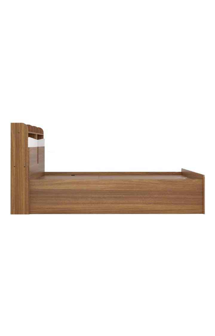 neudot Calton King Engineered Wood Hydraulic Bed - Teak