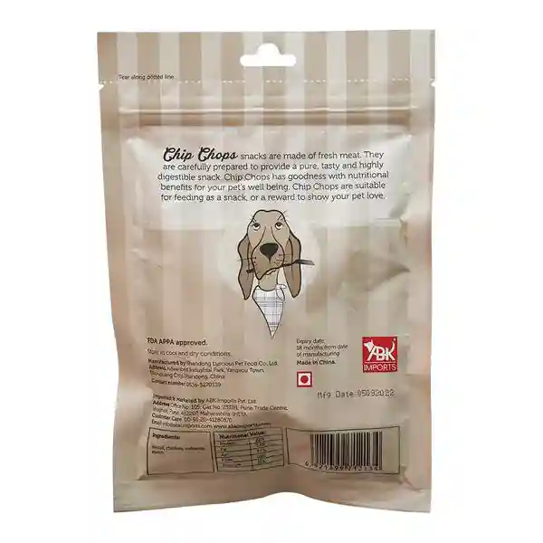 Chip Chops Biscuit Twined With Chicken Dog Treats 250g