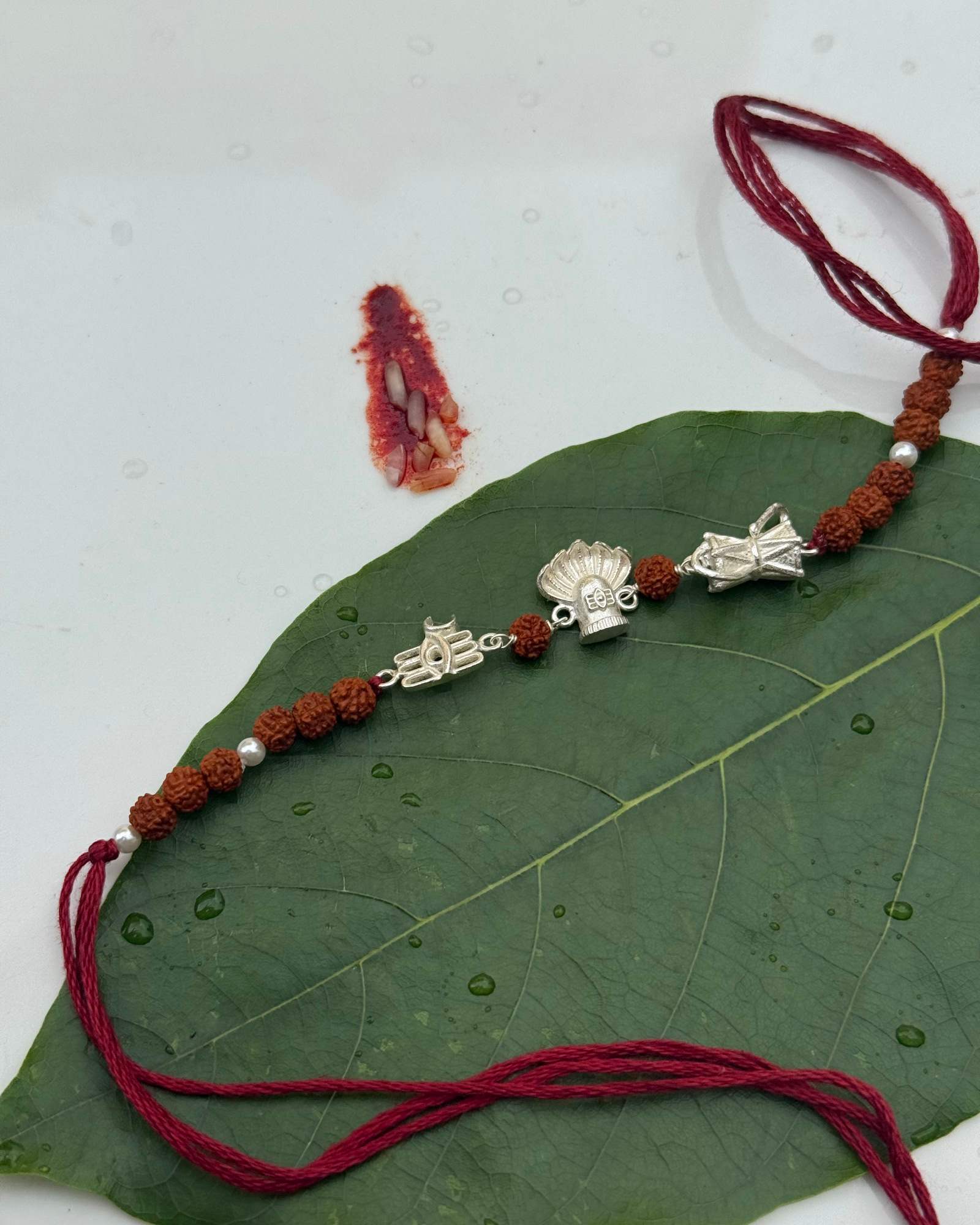 Jai Jai Shiv Shankar Rakhi in Silver
