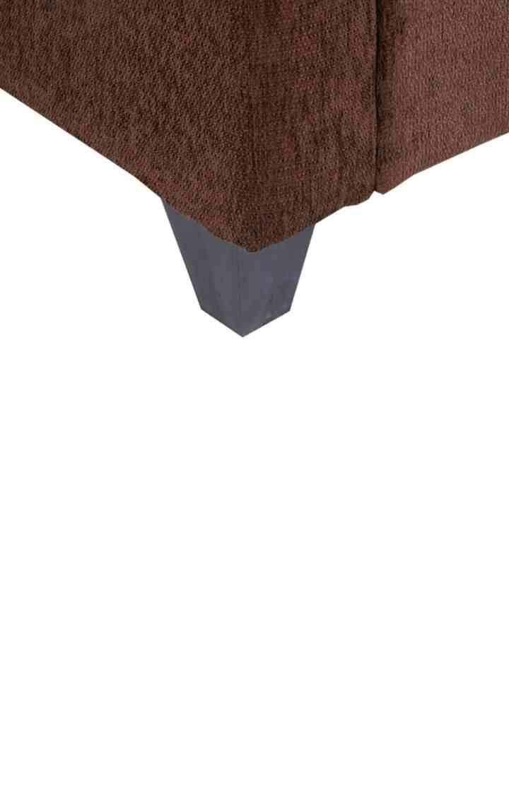 neudot Saya Sofa for Living Room | 1 Persons Sofa| Premium Fabric with Cushioned Armrest | 12 Months Warranty| Solid Wood Frame| 1 Seater in Saya Duo Brown Colour