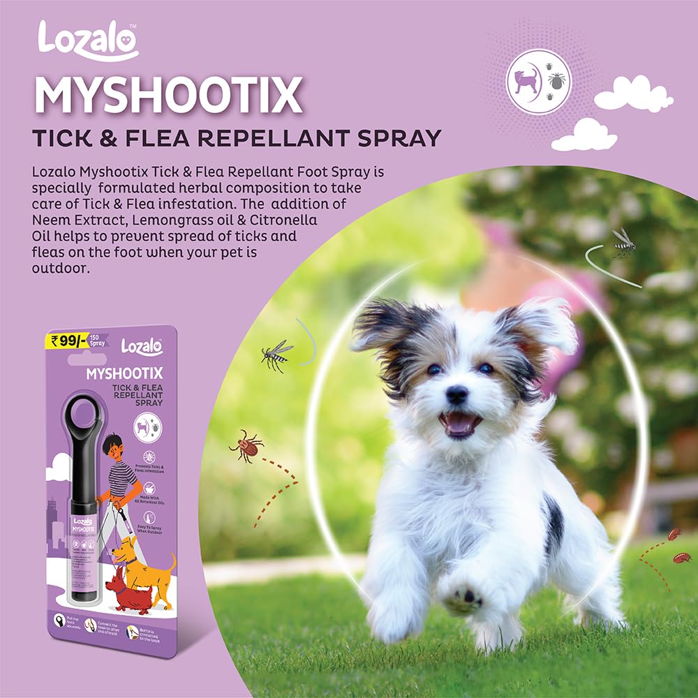 Lozalo Myshootix Tick & Flea Repellant Spray, 22 ml
