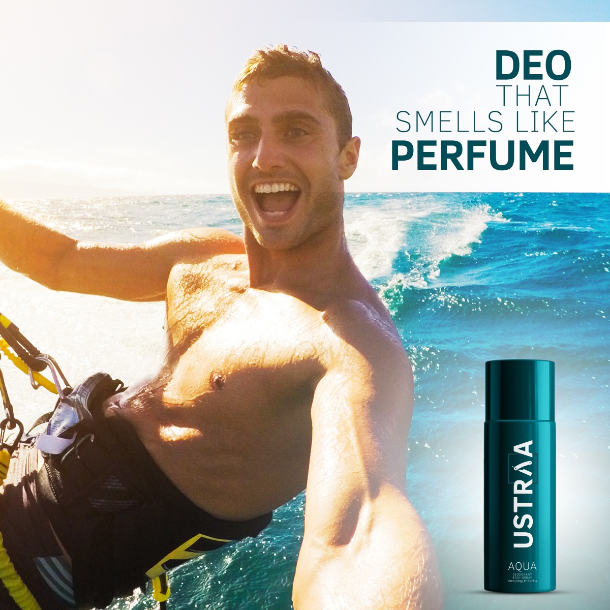Ustraa Deodorant For Men, Aqua, 150ml