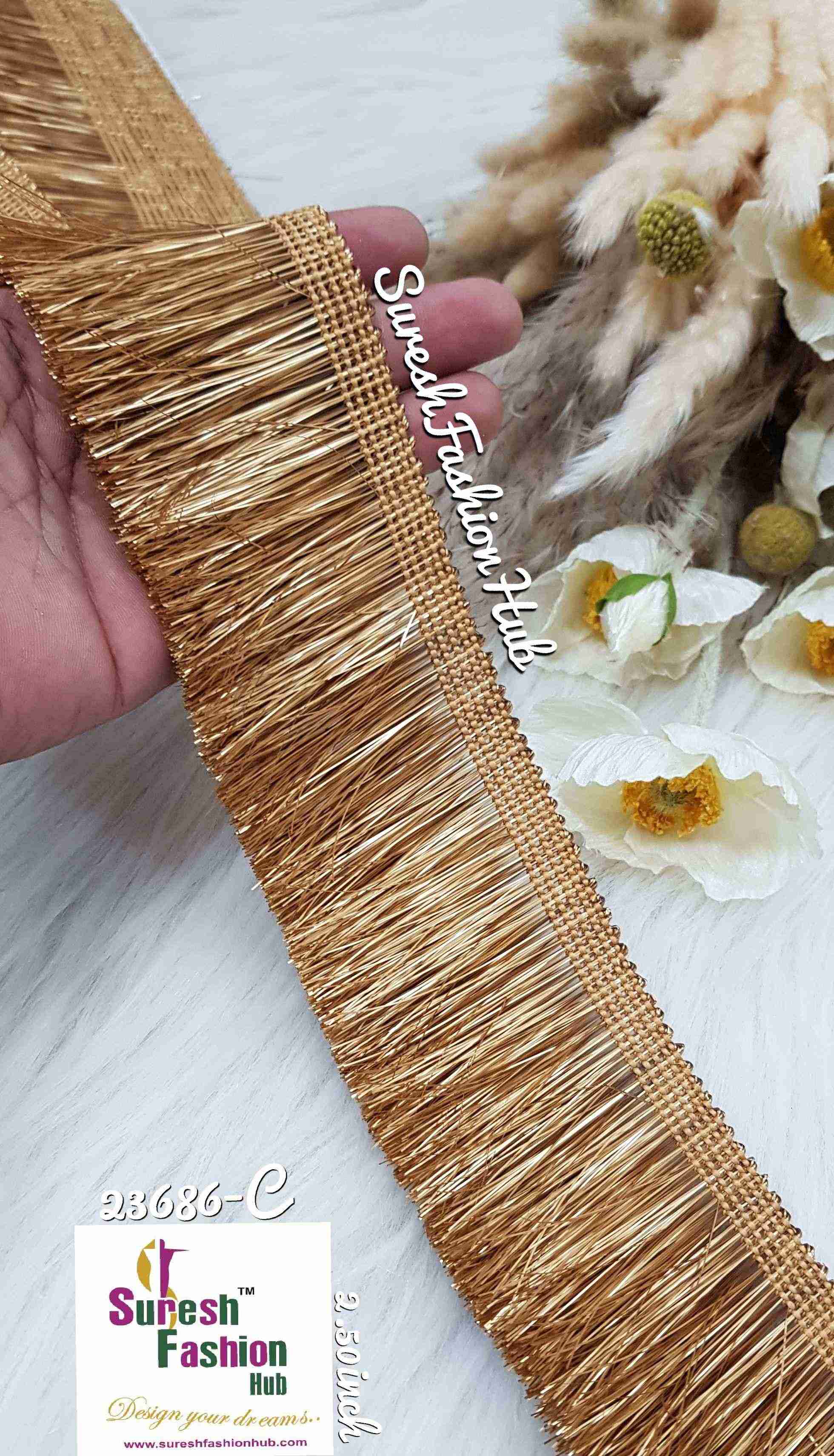 Shimmer Matte Gold Tassel Trimming