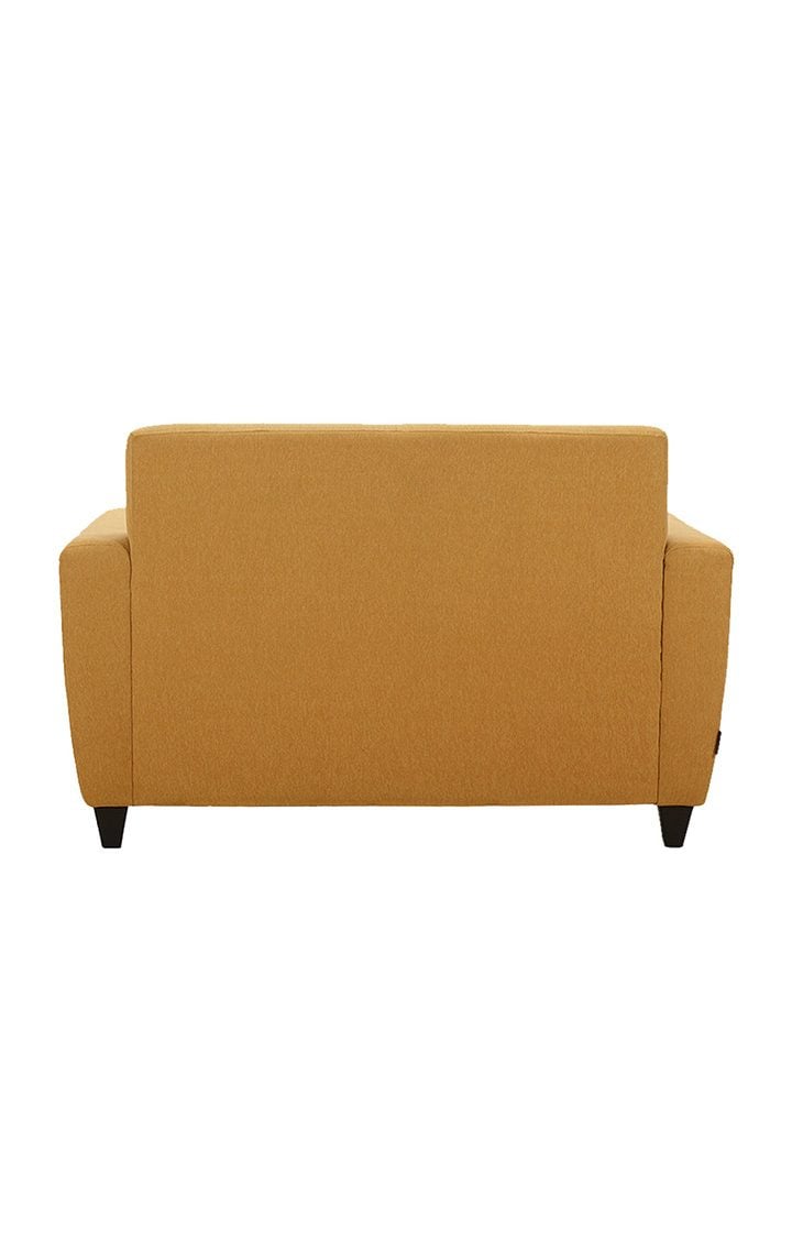 neudot Elegance Sofa for Living Room |2 Person Sofa|Premium Fabric with Cushioned Armrest | Solid Wood Frame|2 Seater in Husky Yellow Color