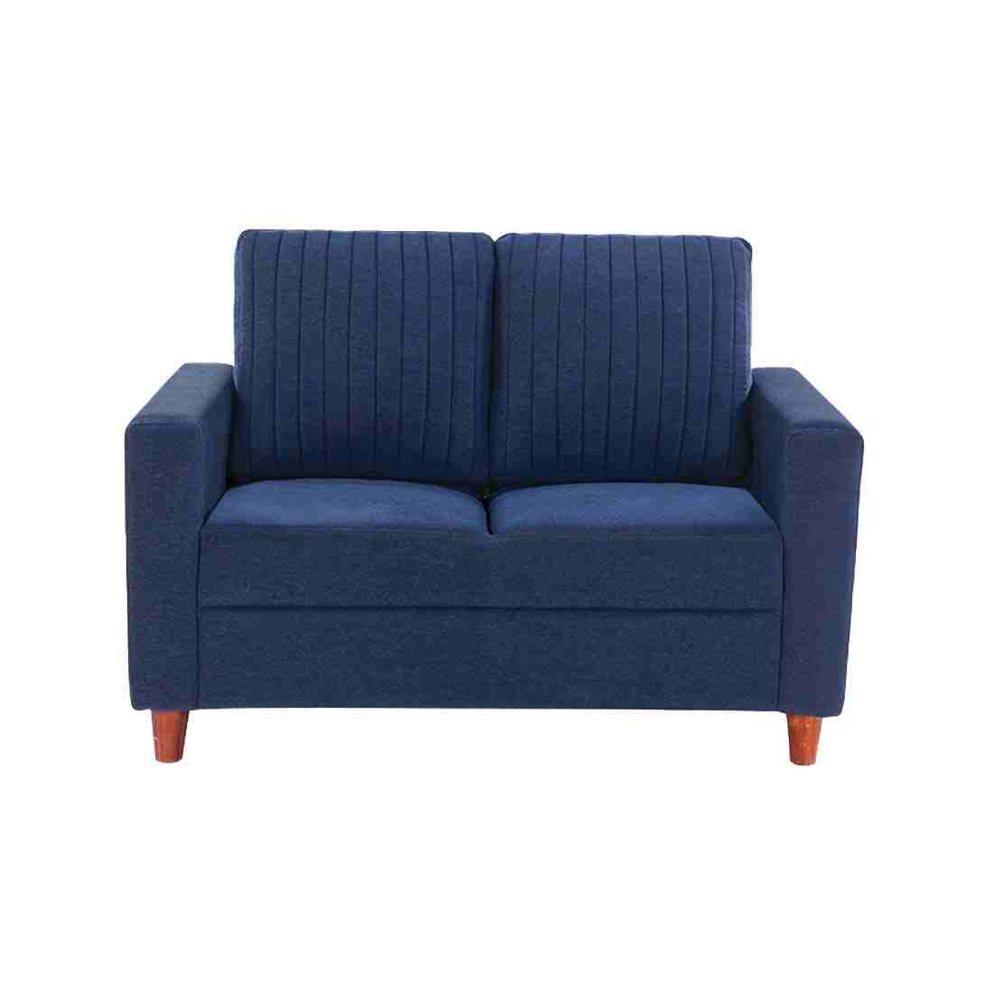 neudot Roman Sofa for Living Room |2 Persons Sofa|Premium Fabric with Cushioned Armrest | Solid Wood Frame|2 Seater in Cobalt Blue Color