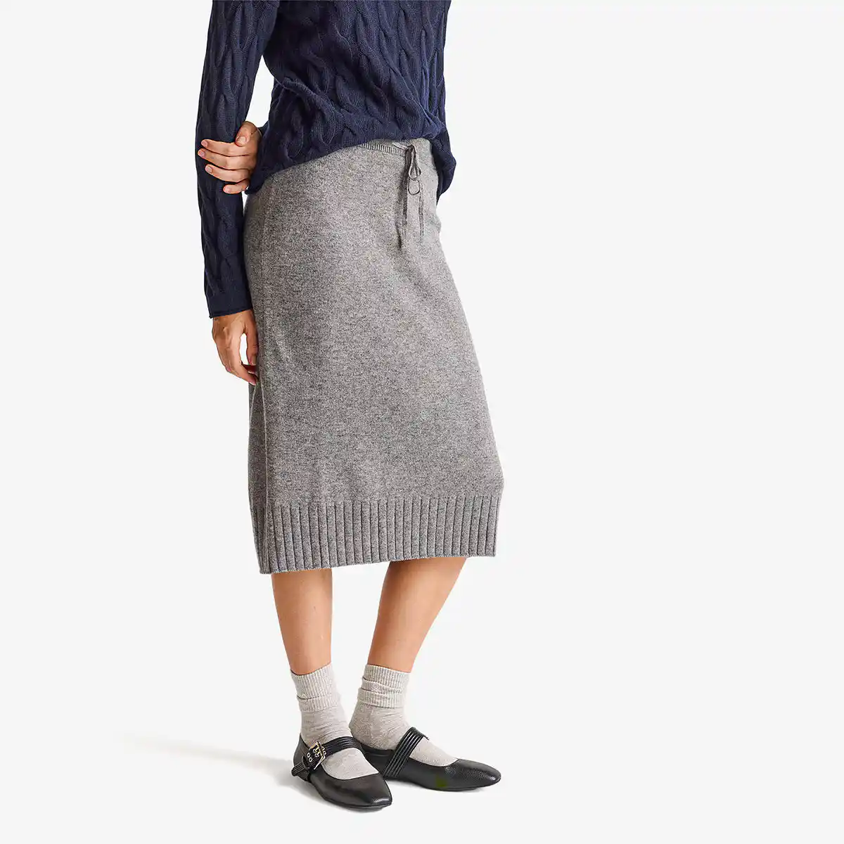 Woman Cashmere Blend Midi Skirt