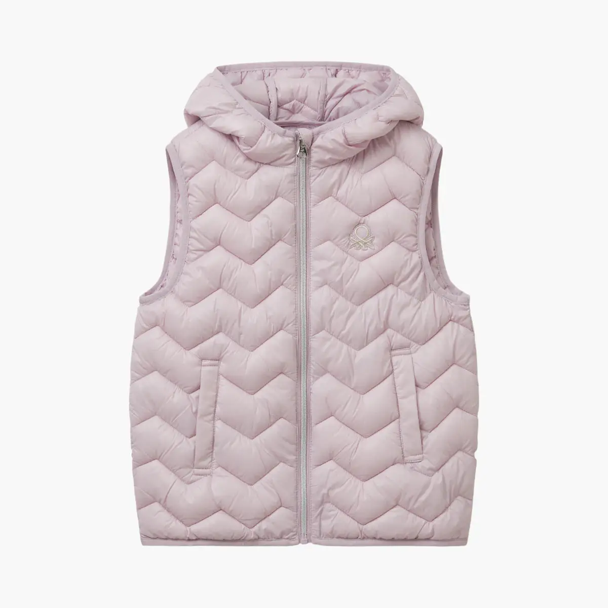Girl Junior Padded Vest With Hood