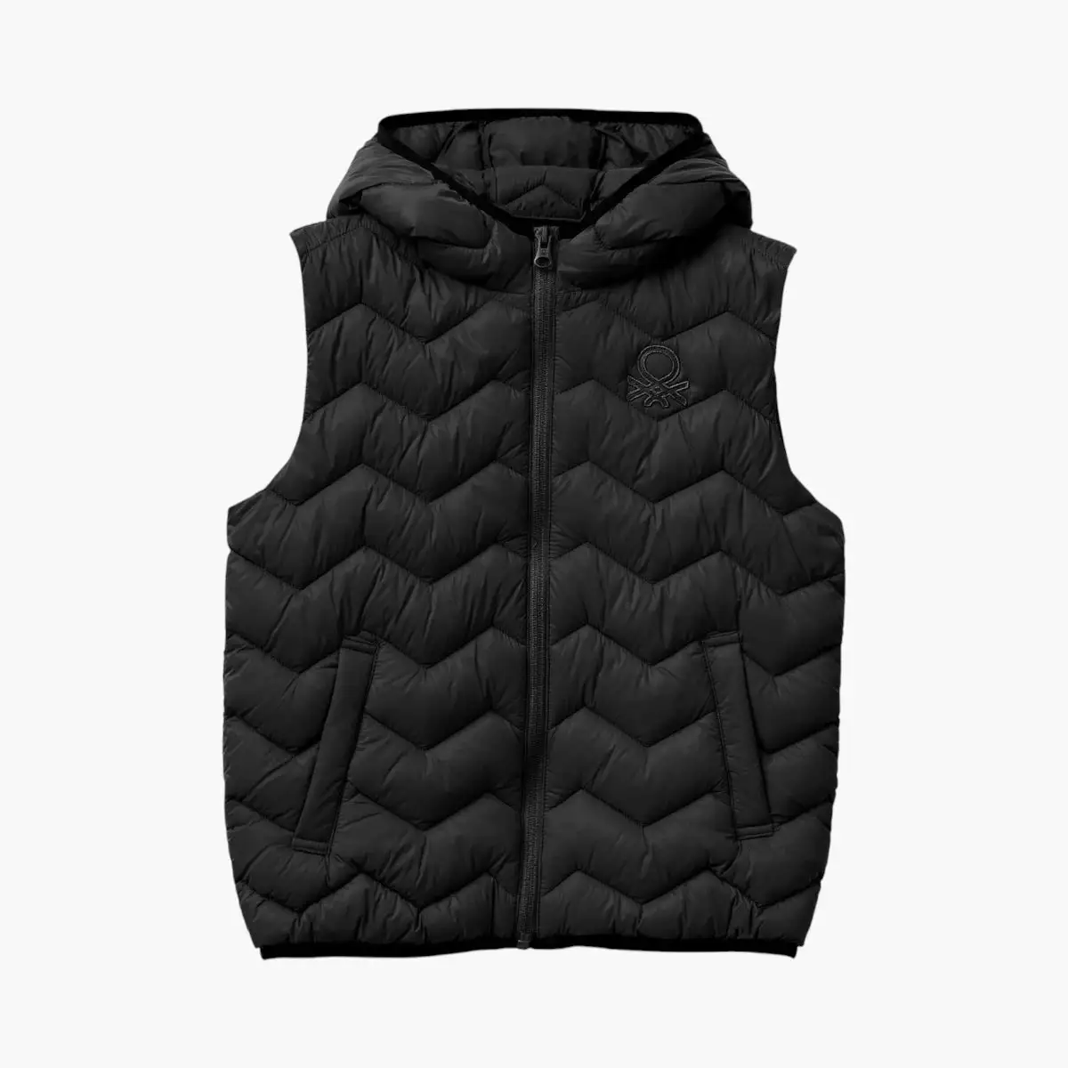 Boy Junior Padded Vest With Hood