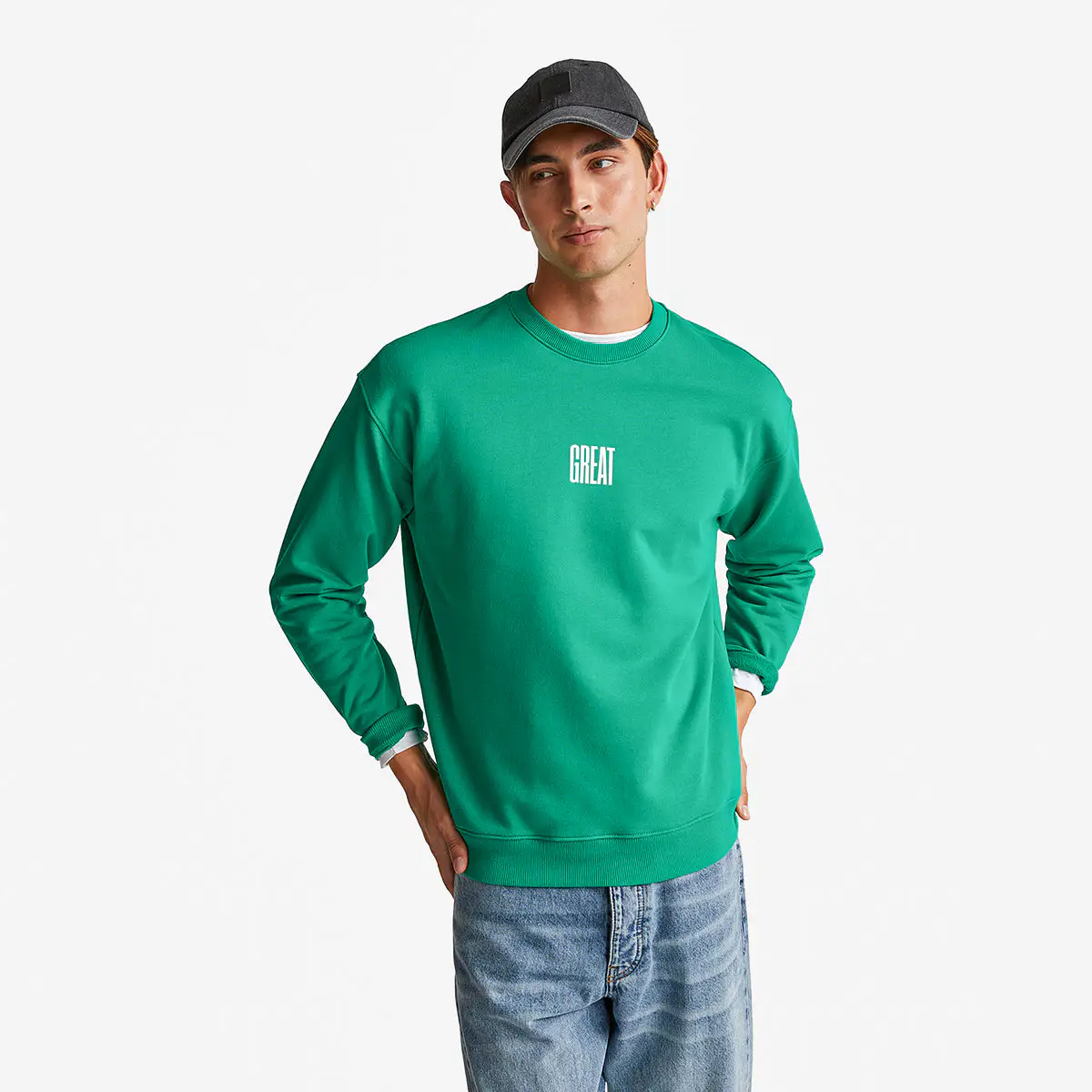 Man Relaxed Fit Sweatshirt With Print