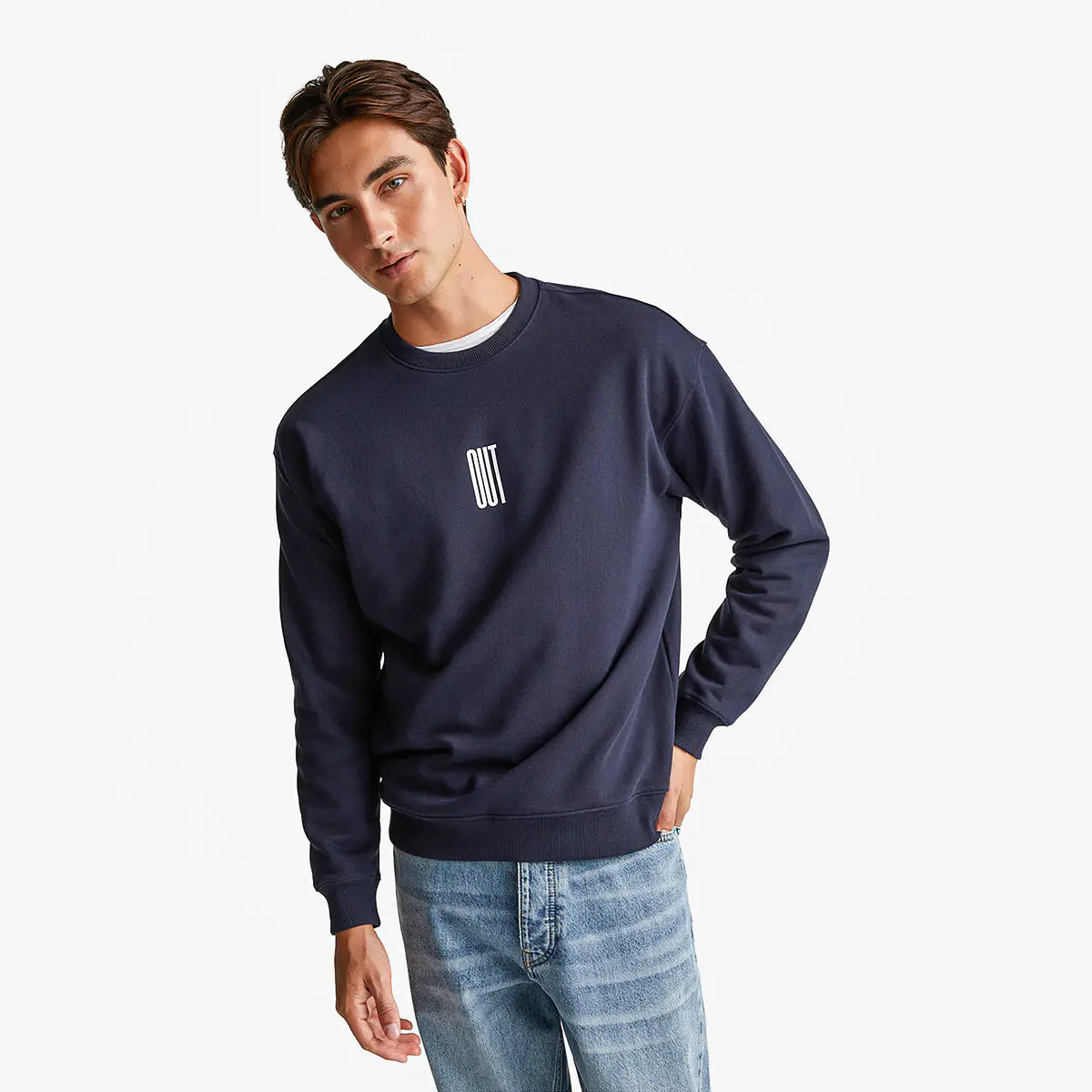 Man Relaxed Fit Sweatshirt With Print