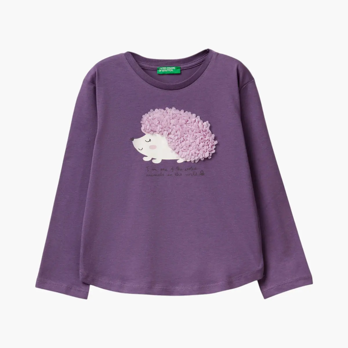 Girl Kid T-Shirt With Petal Effect Applique