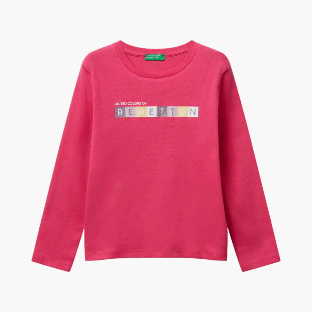 Girl Kid T-Shirt With Glittery Logo In Cotton