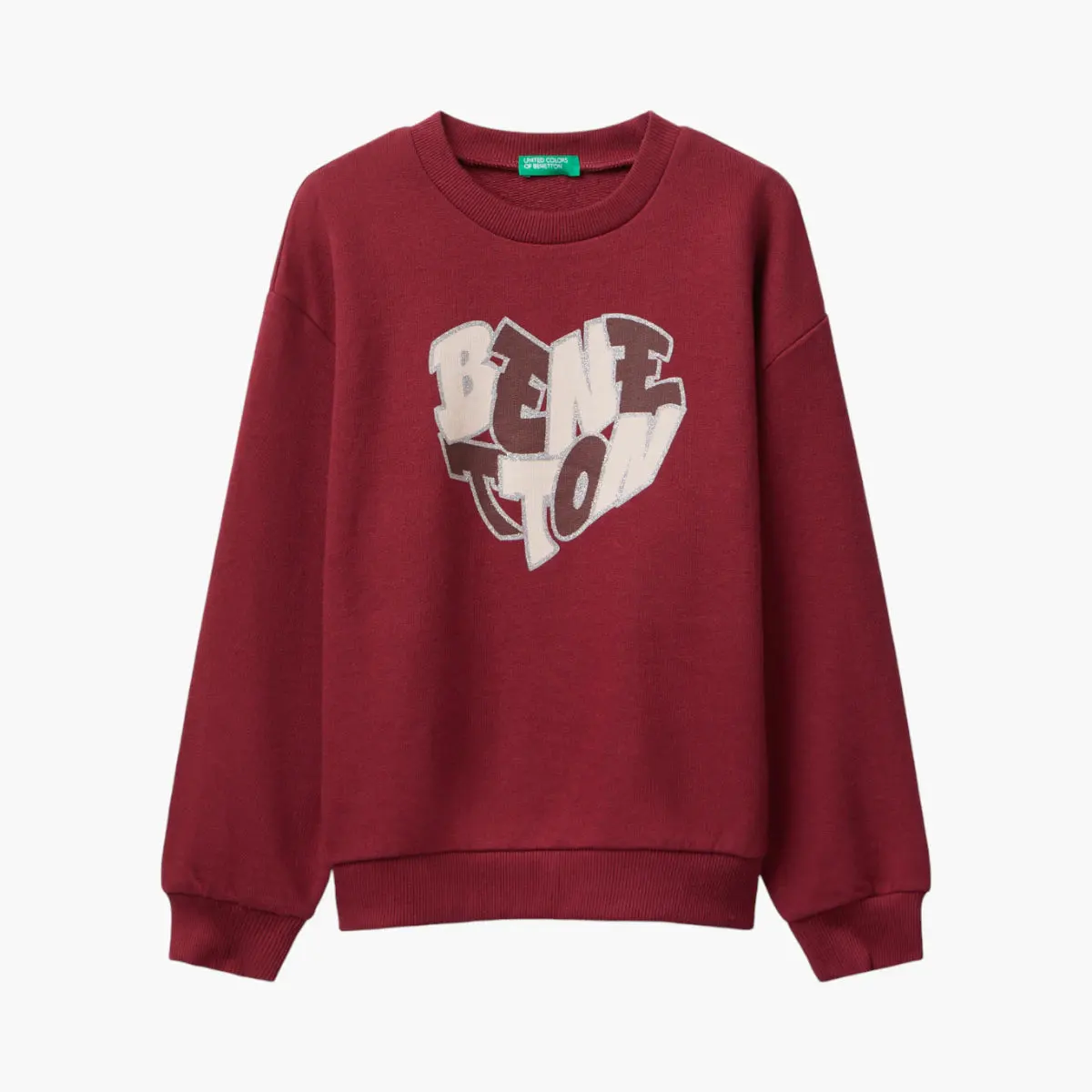 Girl Junior Sweatshirt With Glittery Logo Print