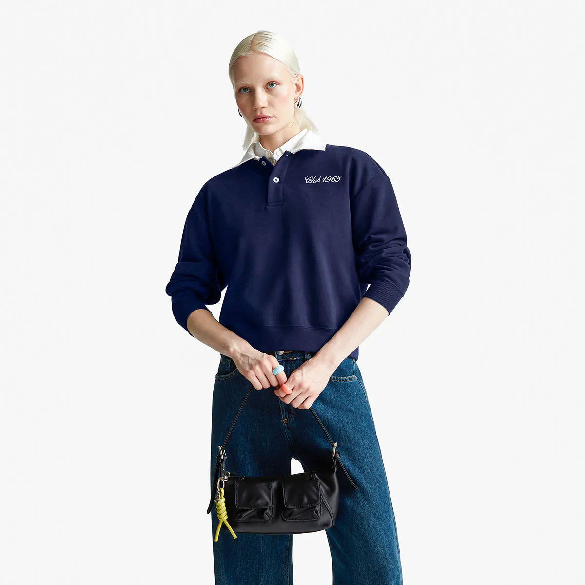 Woman Polo In Comfort Fit Sweat Fabric