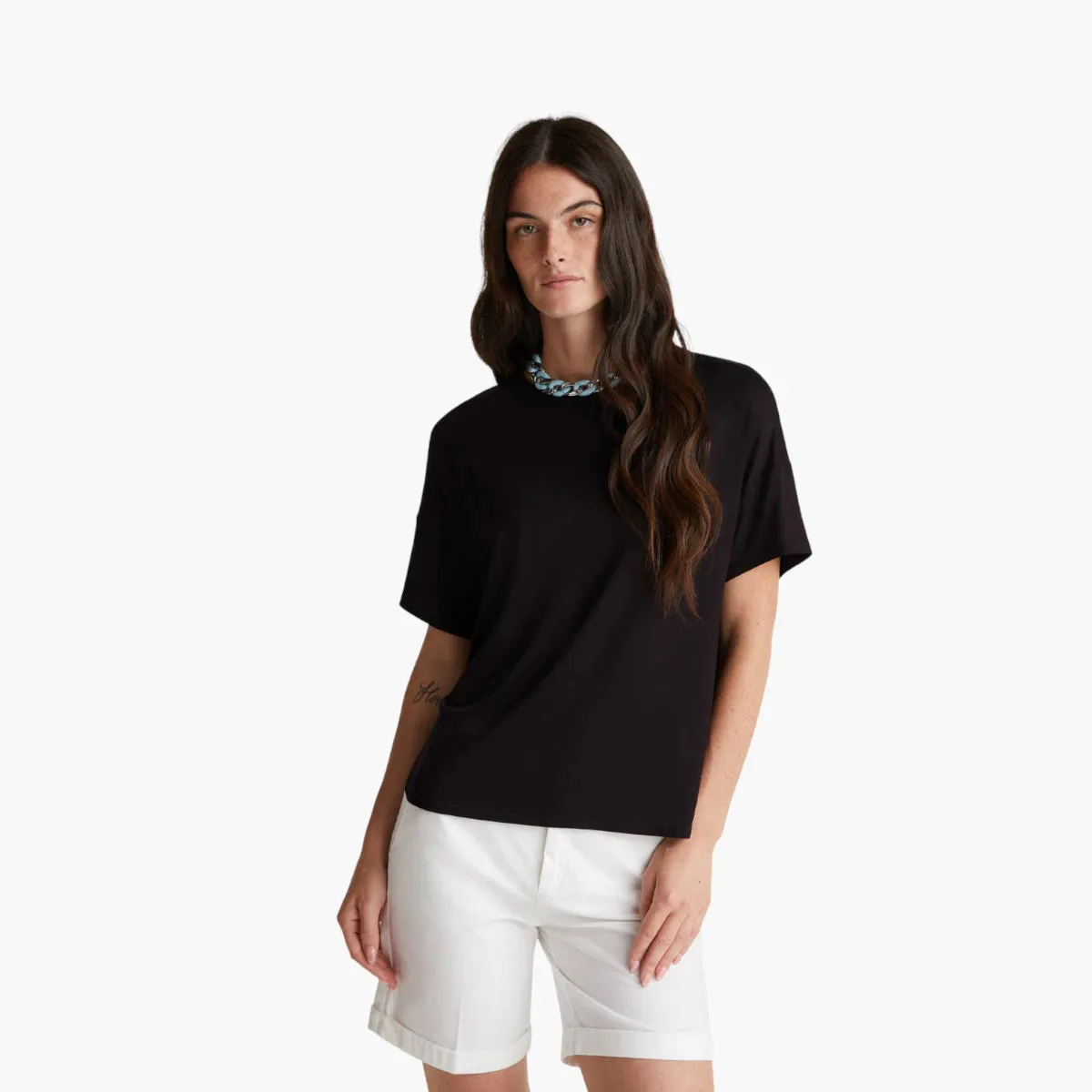 Woman Slim Fit T-Shirt In Stretch Viscose