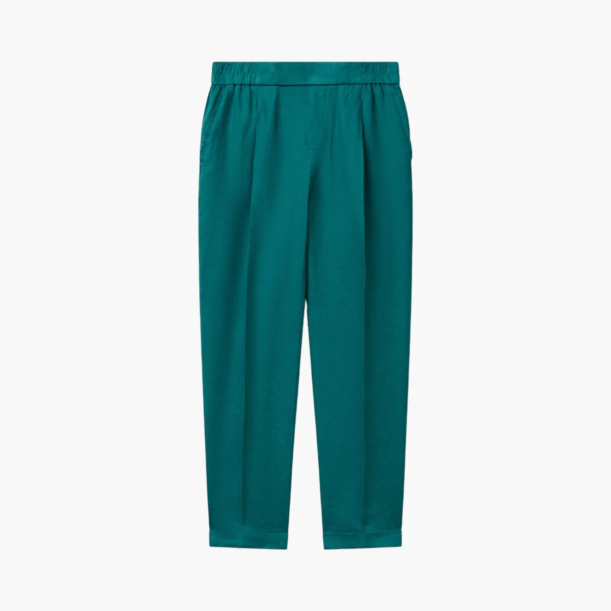 Woman Regular Fit Pure Linen Trousers