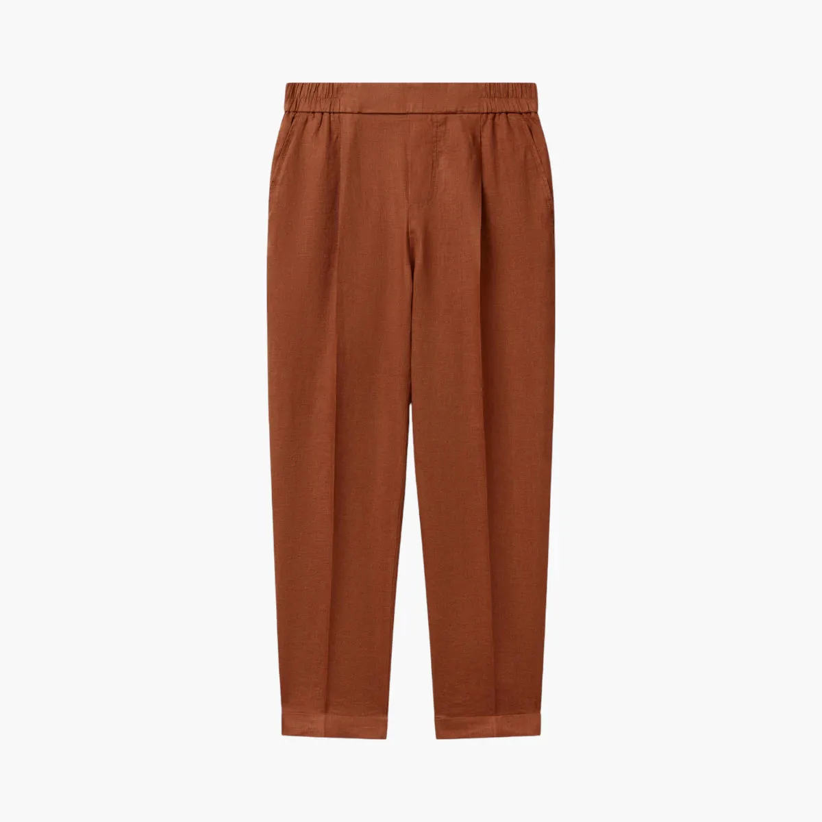 Woman Regular Fit Pure Linen Trousers