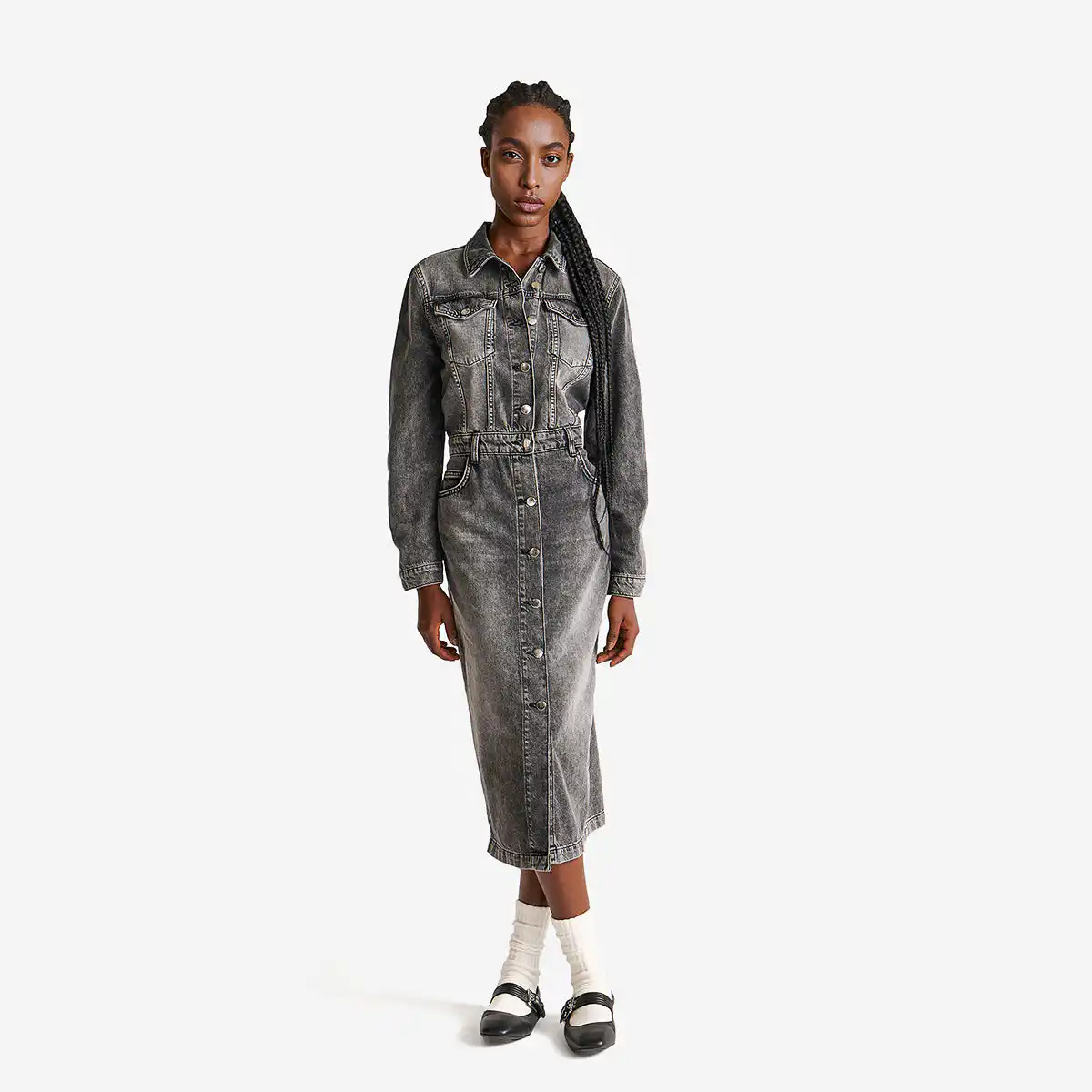 Woman Denim Shirt Dress